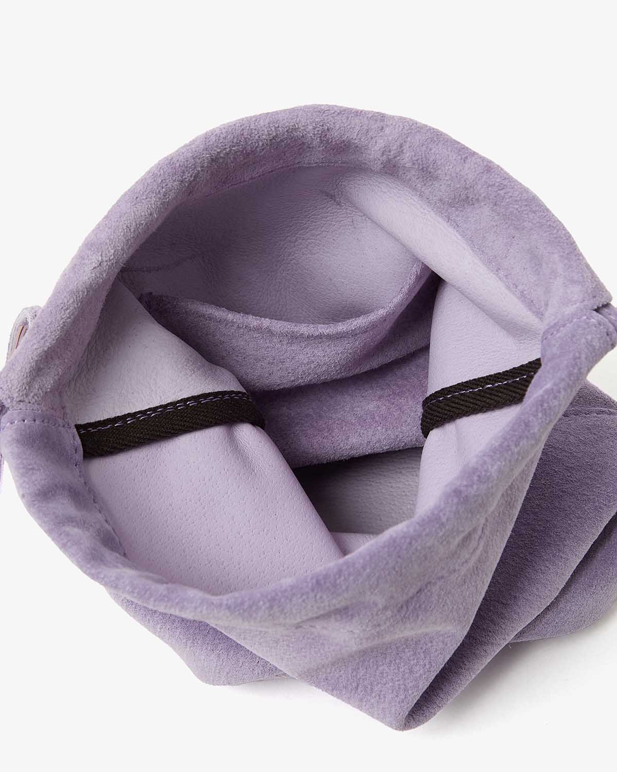 DRAWSTRING POUCH PIG SUEDE
