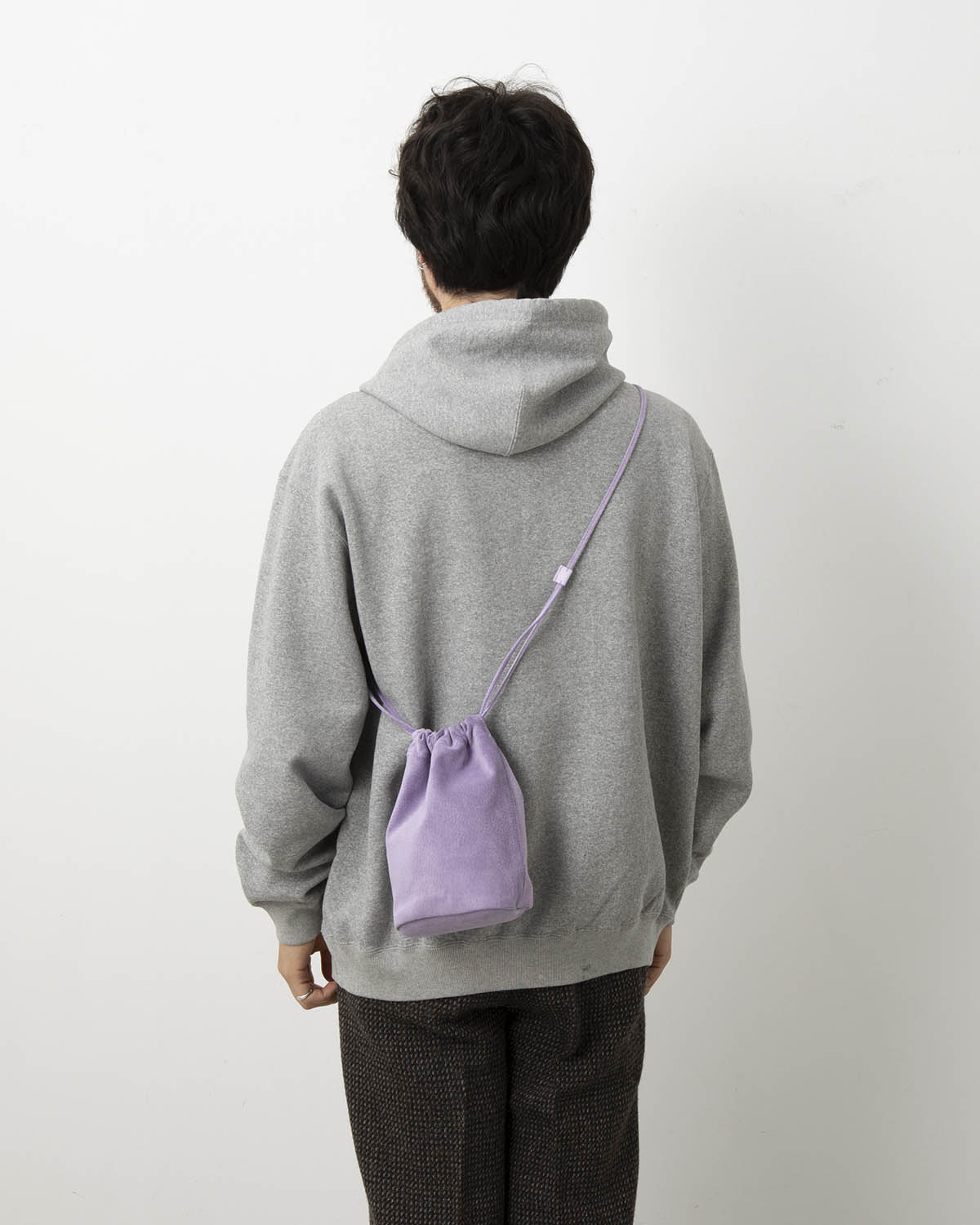 DRAWSTRING POUCH PIG SUEDE