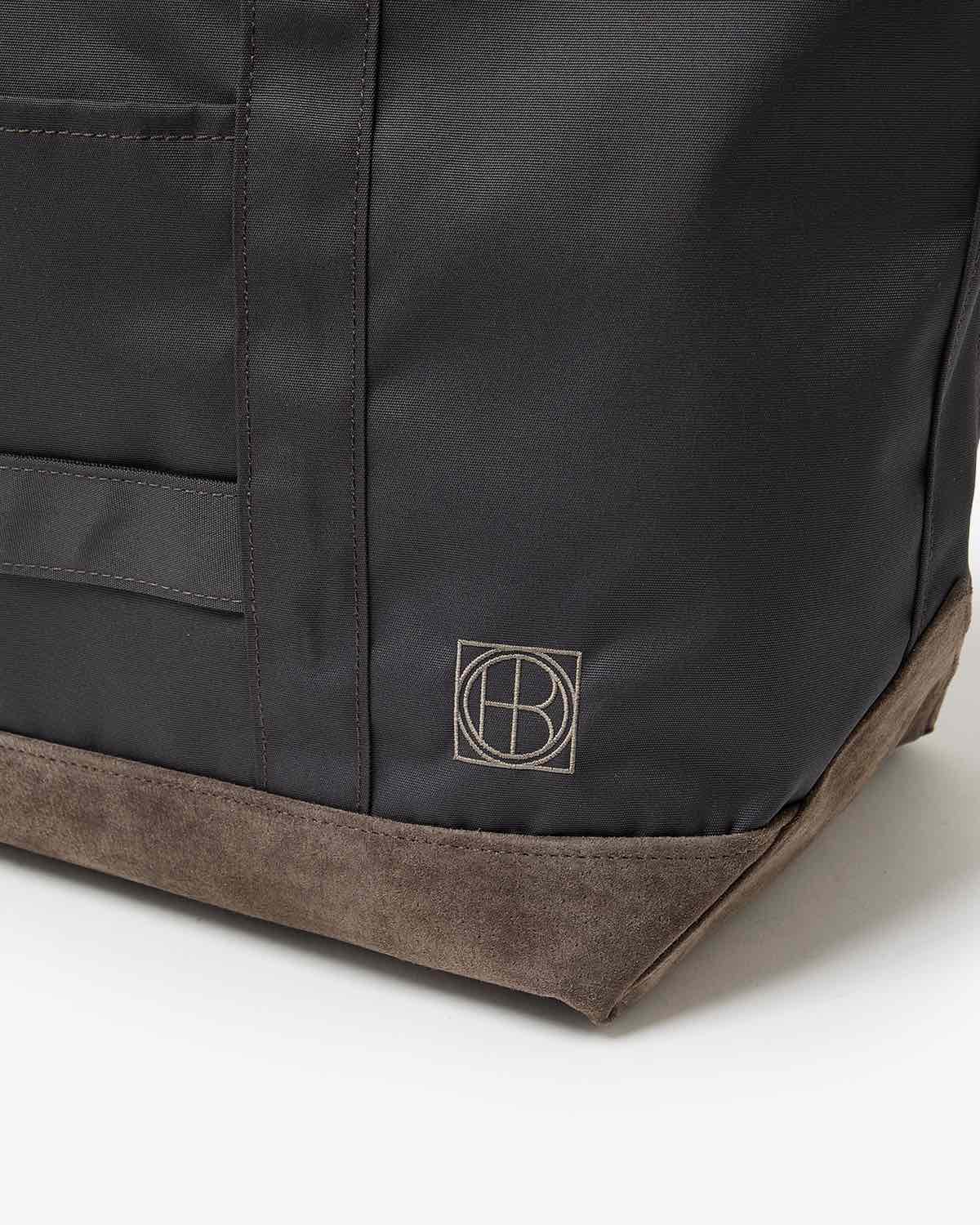 TOTE BAG POLYESTER OXFORD CORDURA® WITH PIG SUEDE
