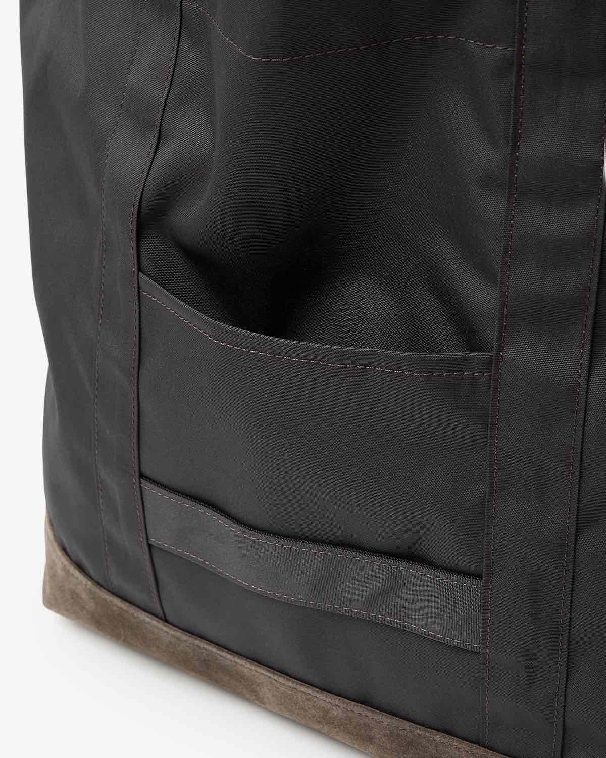 TOTE BAG POLYESTER OXFORD CORDURA® WITH PIG SUEDE