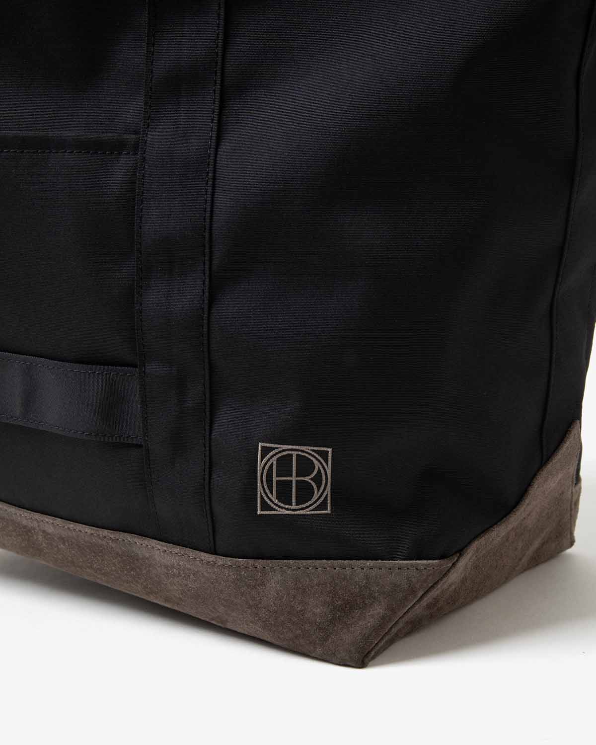 TOTE BAG POLYESTER OXFORD CORDURA® WITH PIG SUEDE