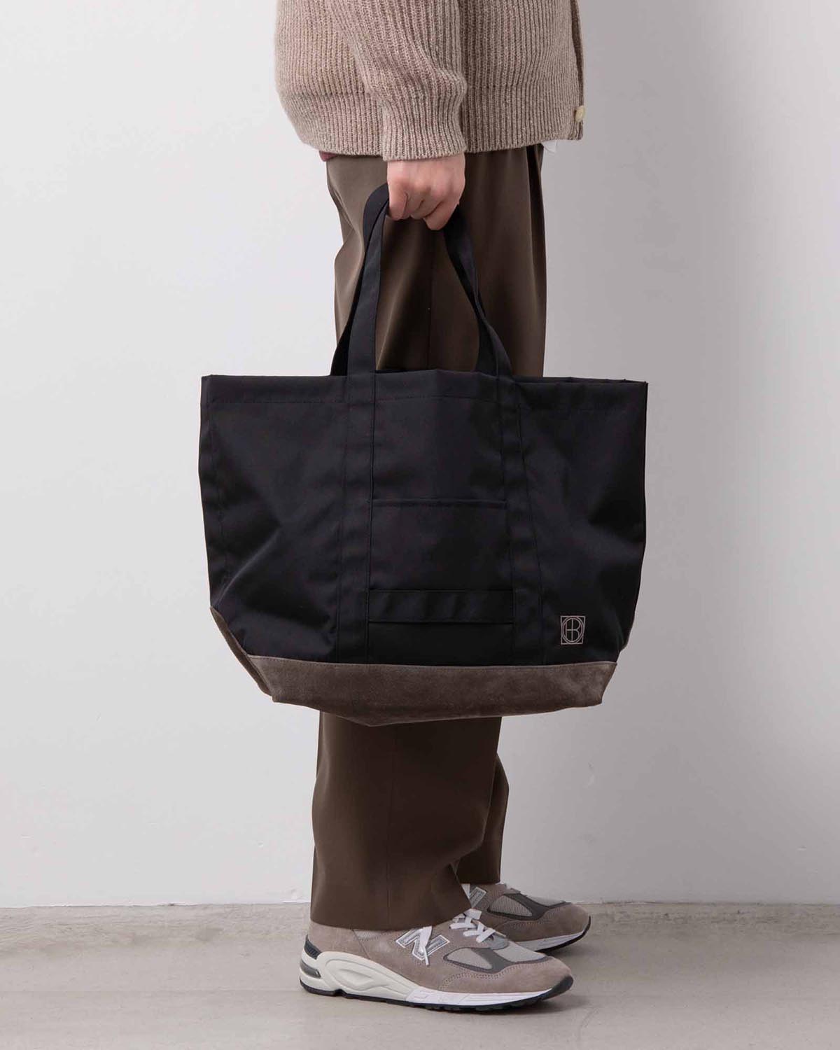 TOTE BAG POLYESTER OXFORD CORDURA® WITH PIG SUEDE