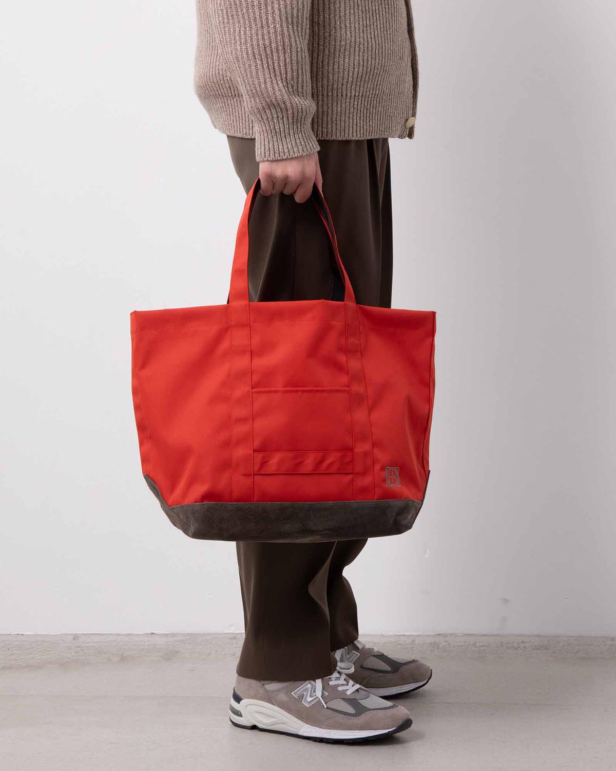 TOTE BAG POLYESTER OXFORD CORDURA® WITH PIG SUEDE