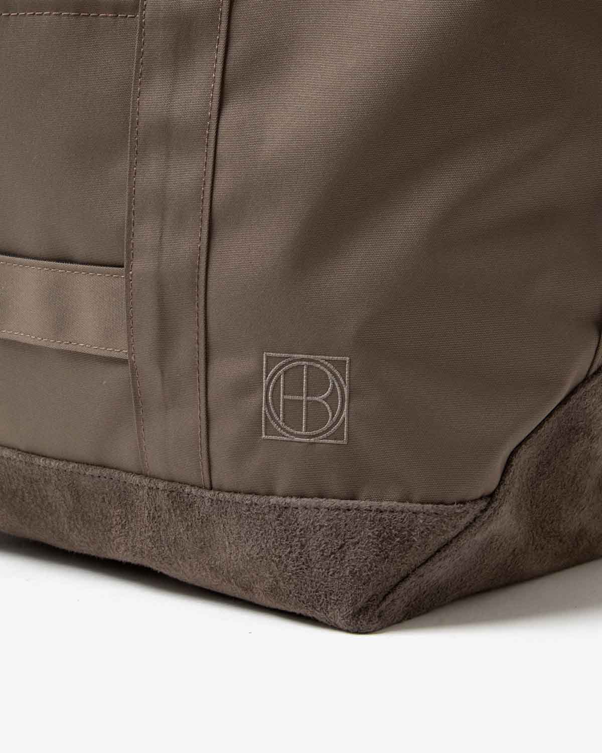 TOTE BAG POLYESTER OXFORD CORDURA® WITH PIG SUEDE