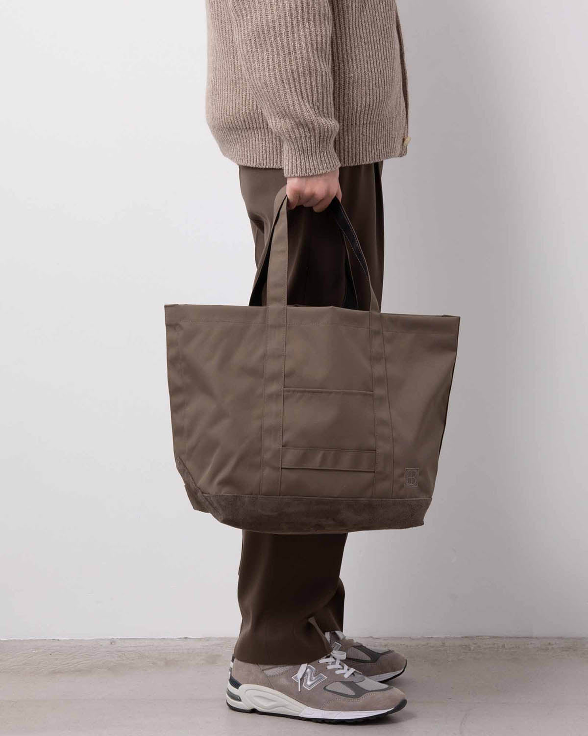 TOTE BAG POLYESTER OXFORD CORDURA® WITH PIG SUEDE