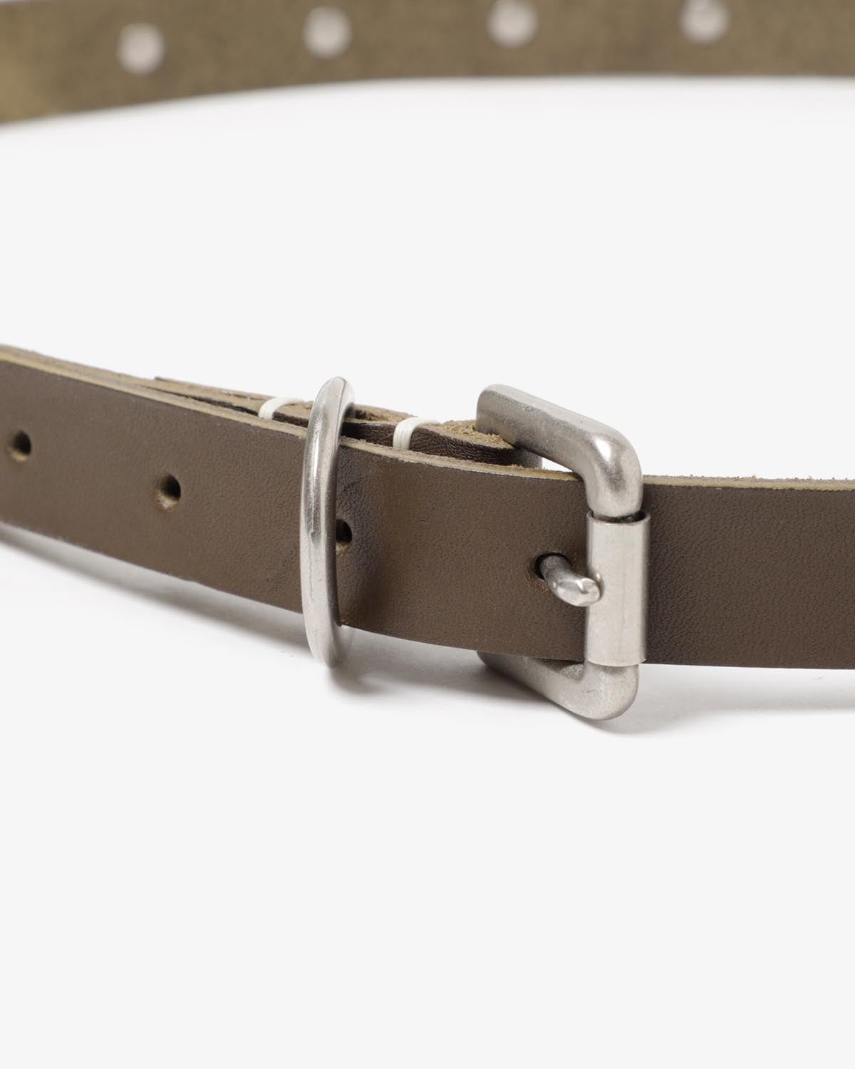 STUDDED BUCKLE BELT COW LEATHER