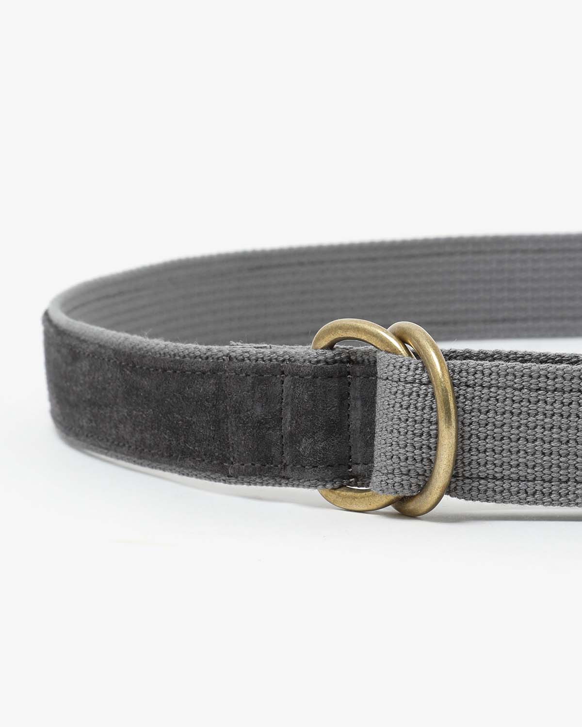 DOUBLE RING BELT PIG SUEDE