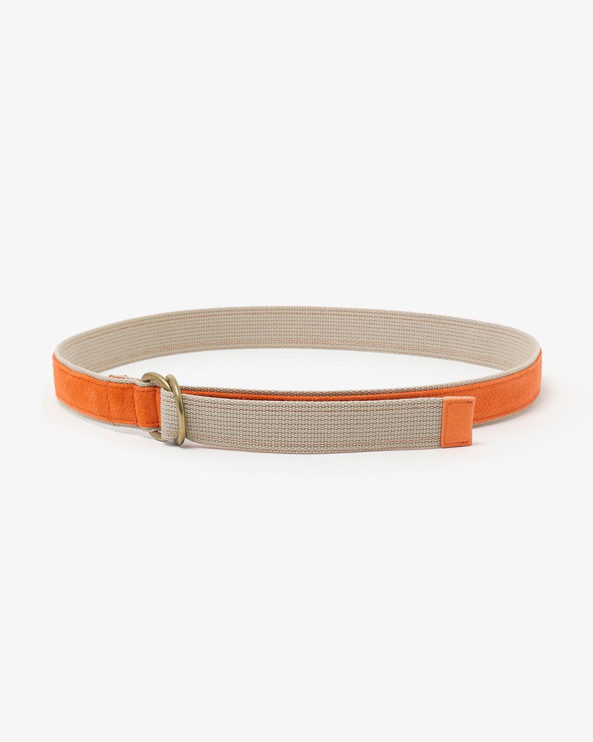 DOUBLE RING BELT PIG SUEDE