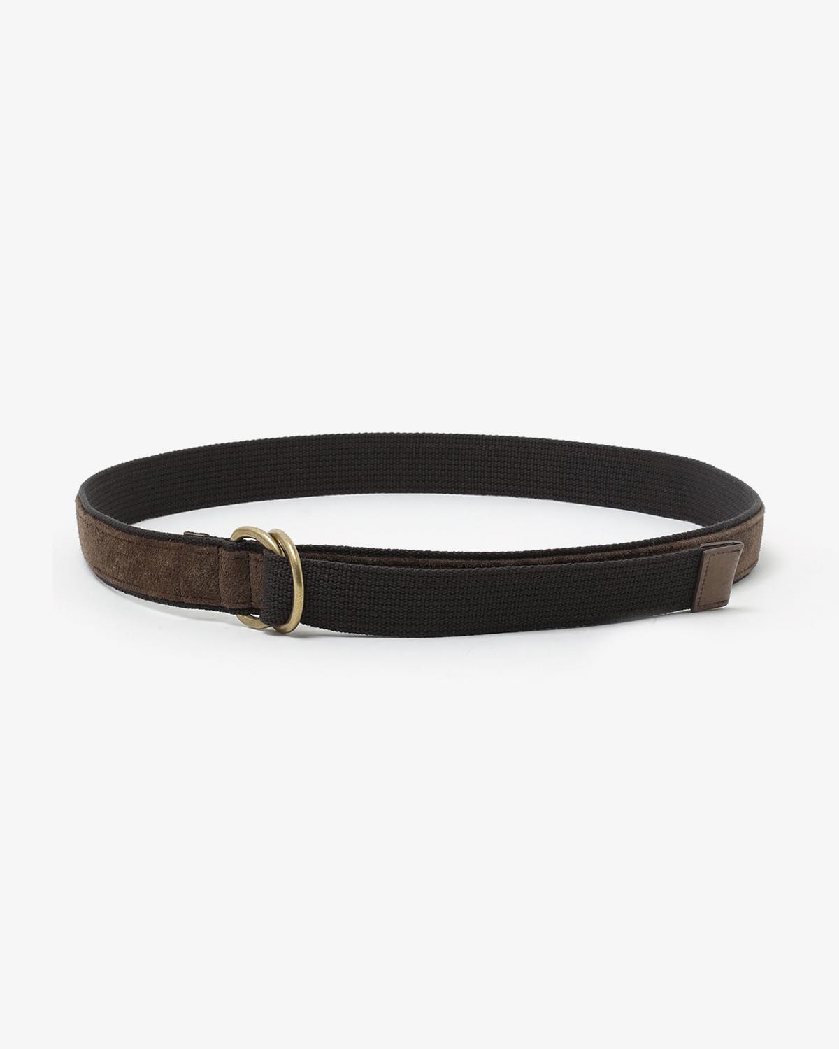 DOUBLE RING BELT PIG SUEDE
