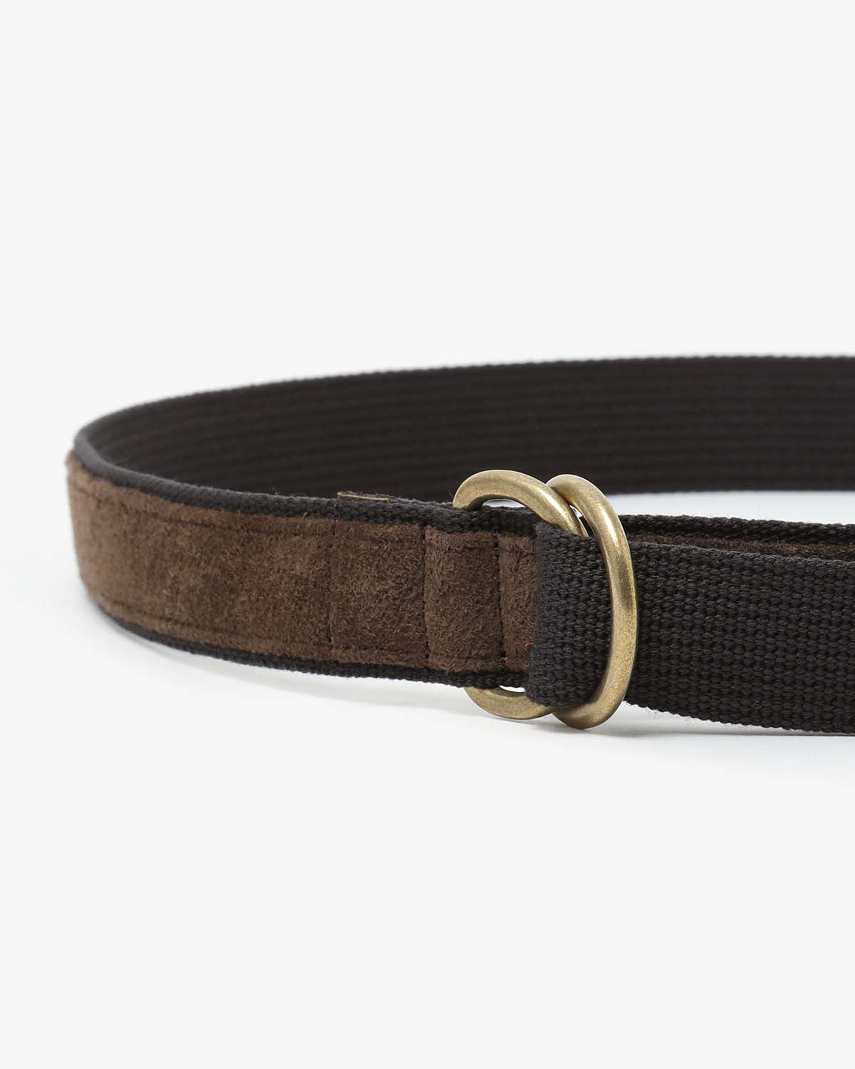 DOUBLE RING BELT PIG SUEDE