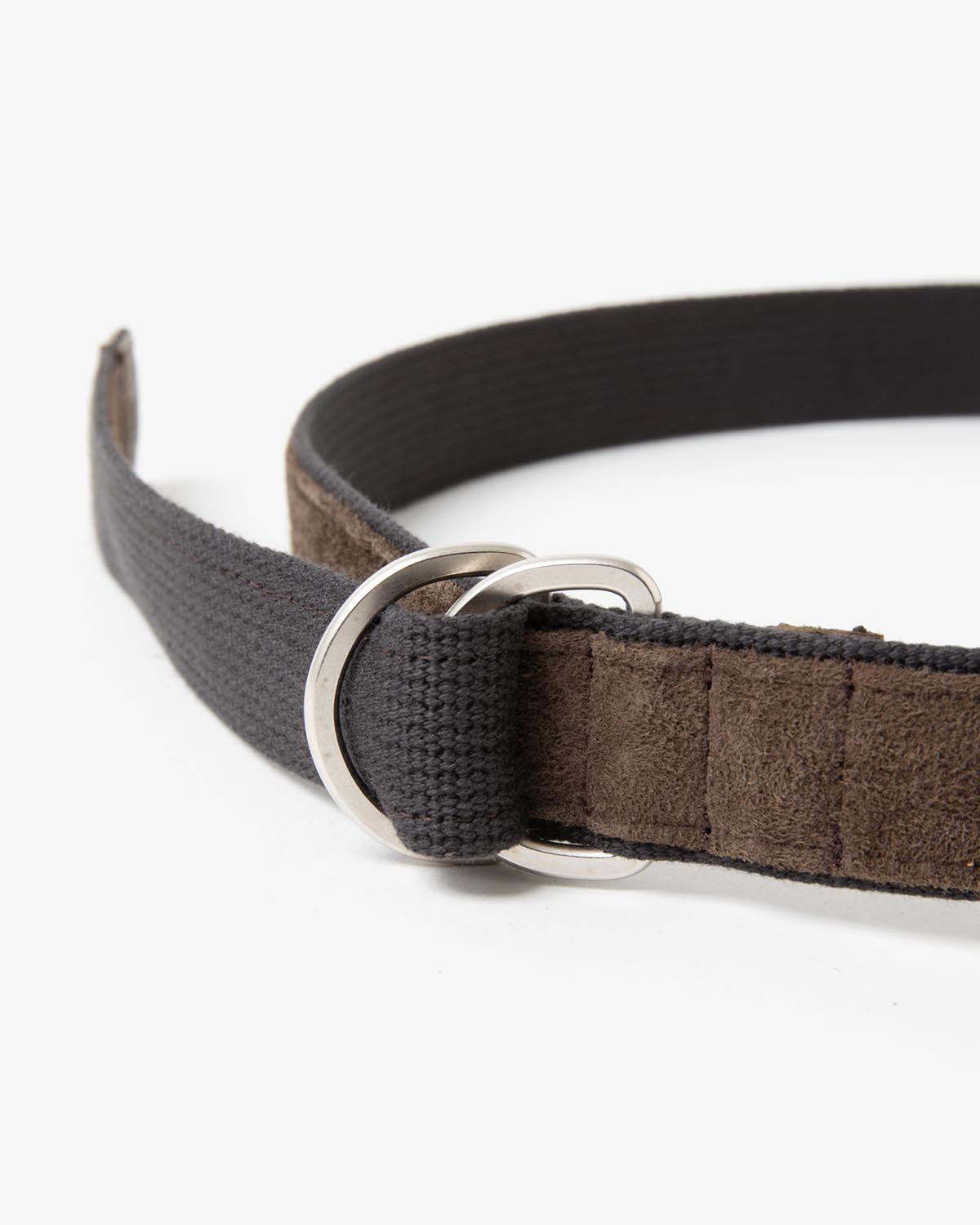 DOUBLE RING BELT PIG SUEDE