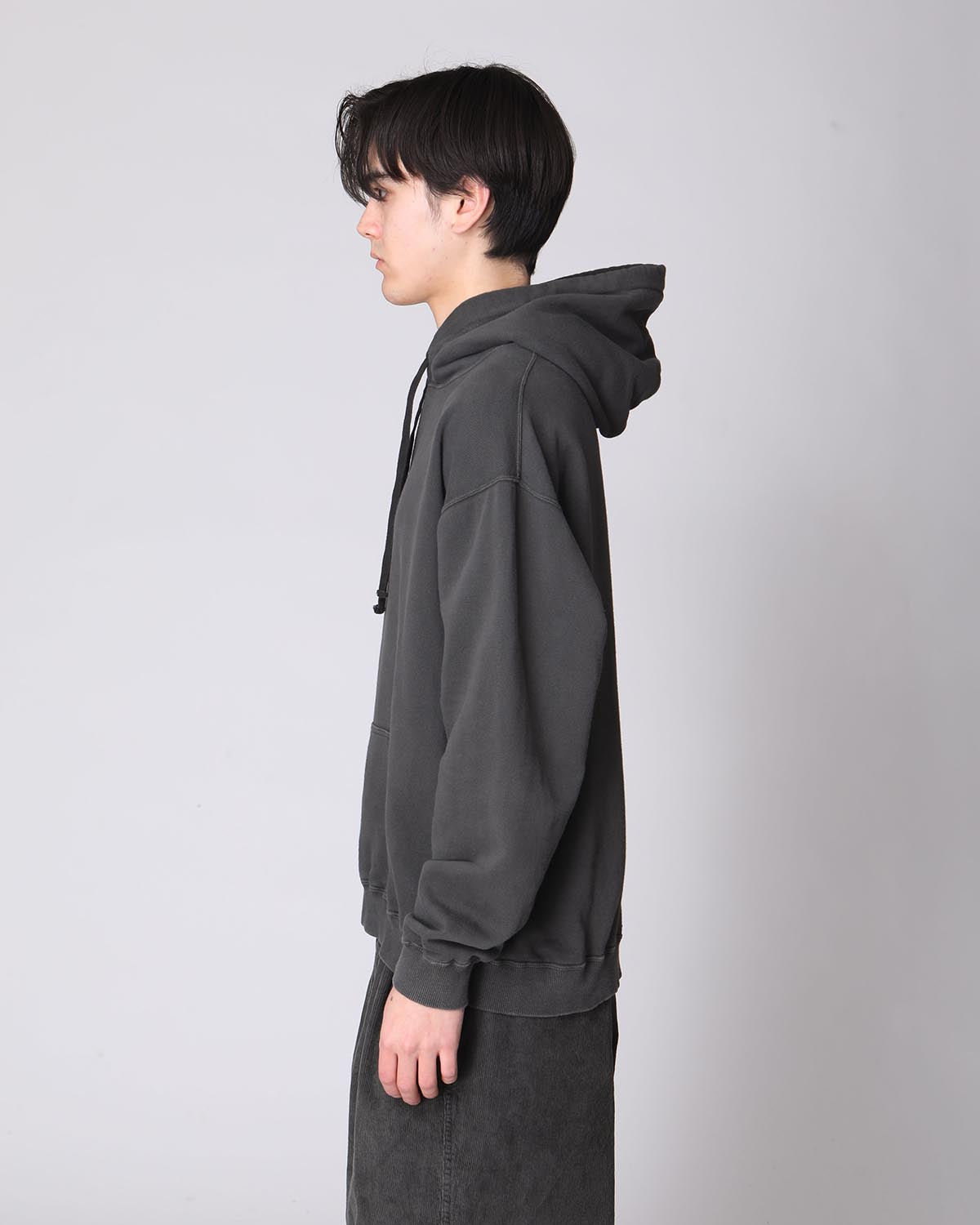 L/S HOODY COTTON SWEAT OVERDYED