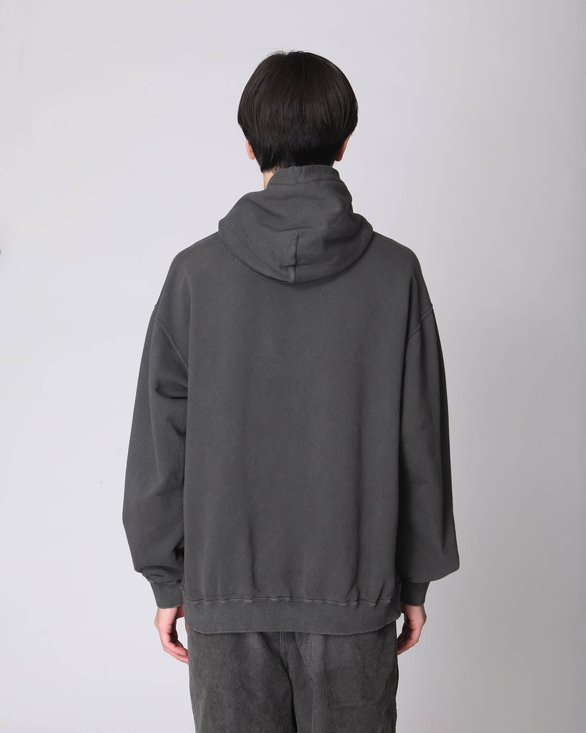 L/S HOODY COTTON SWEAT OVERDYED