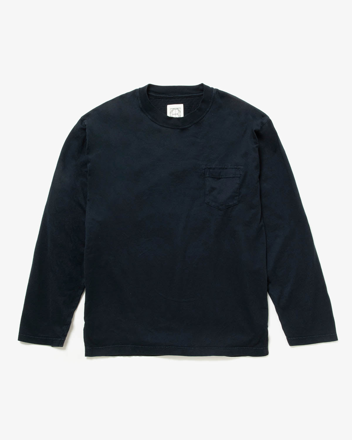 L/S CREW NECK TEE COTTON JERSEY OVERDYED