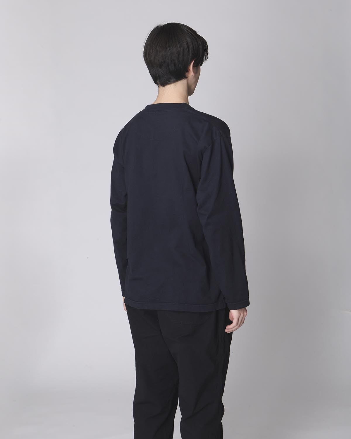 L/S CREW NECK TEE COTTON JERSEY OVERDYED