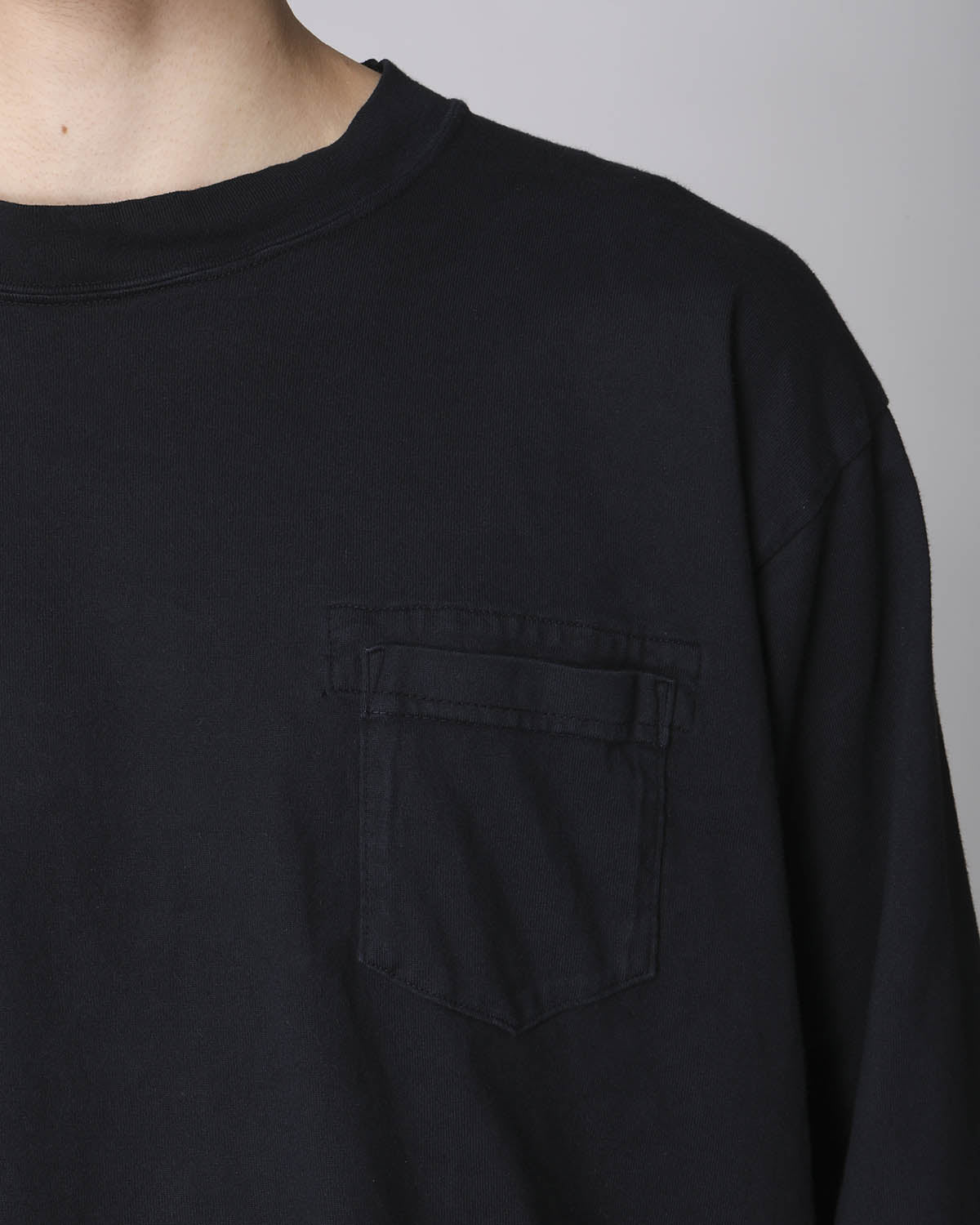 L/S CREW NECK TEE COTTON JERSEY OVERDYED