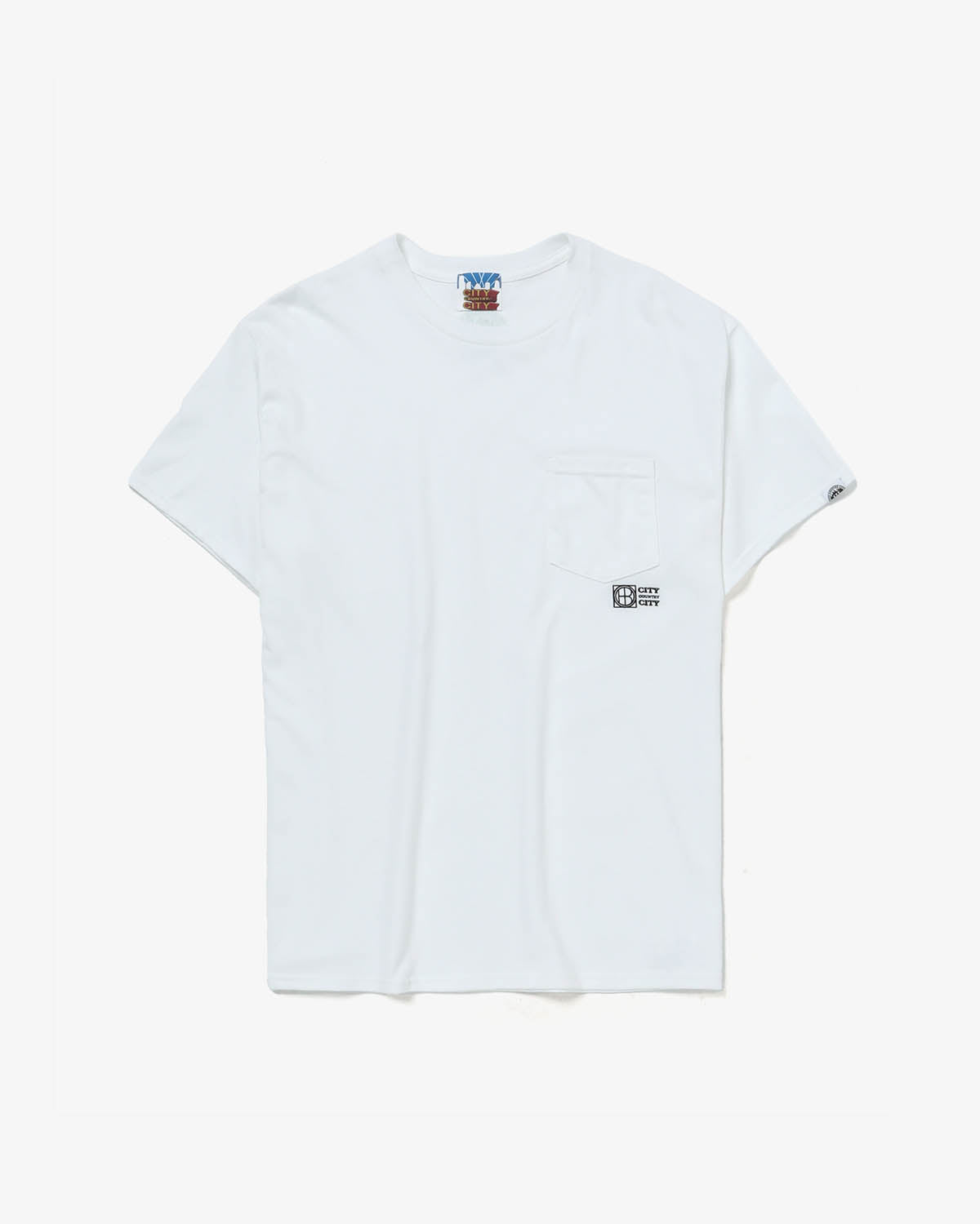 EMBROIDED LOGO POCKET TEE COTTON JERSEY by CITY COUNTRY CITY