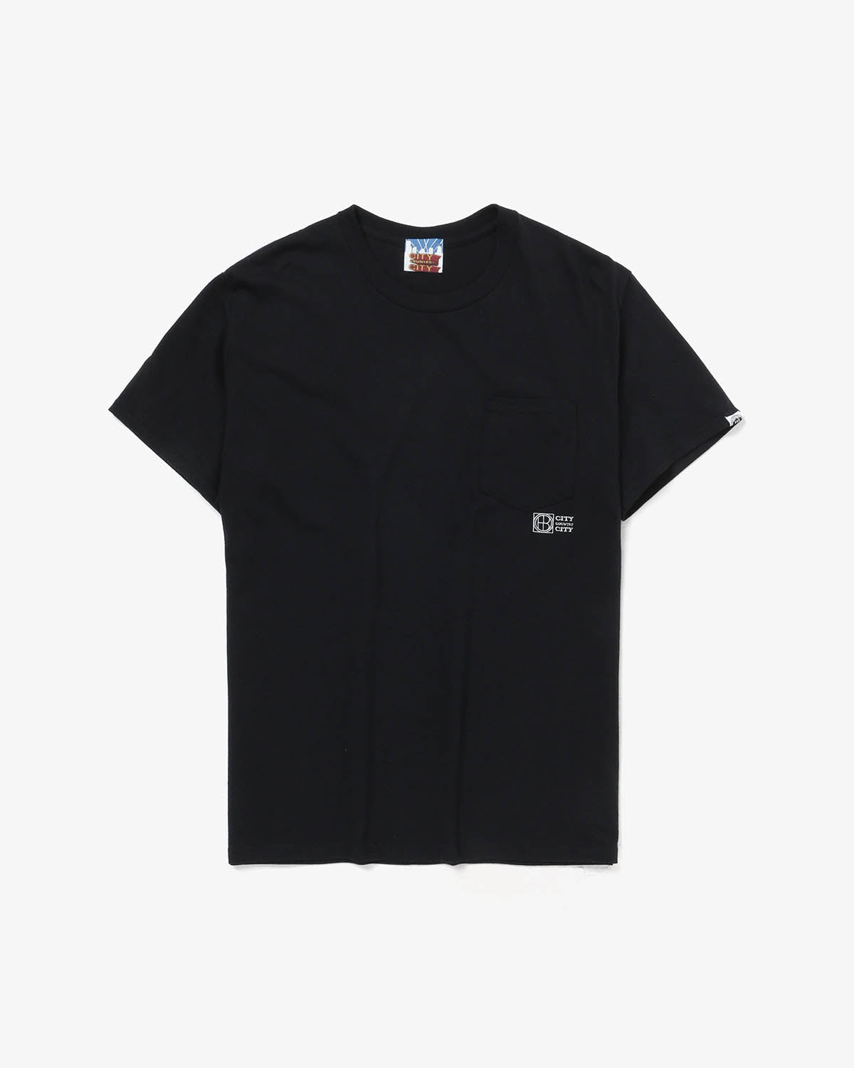 EMBROIDED LOGO POCKET TEE COTTON JERSEY by CITY COUNTRY CITY