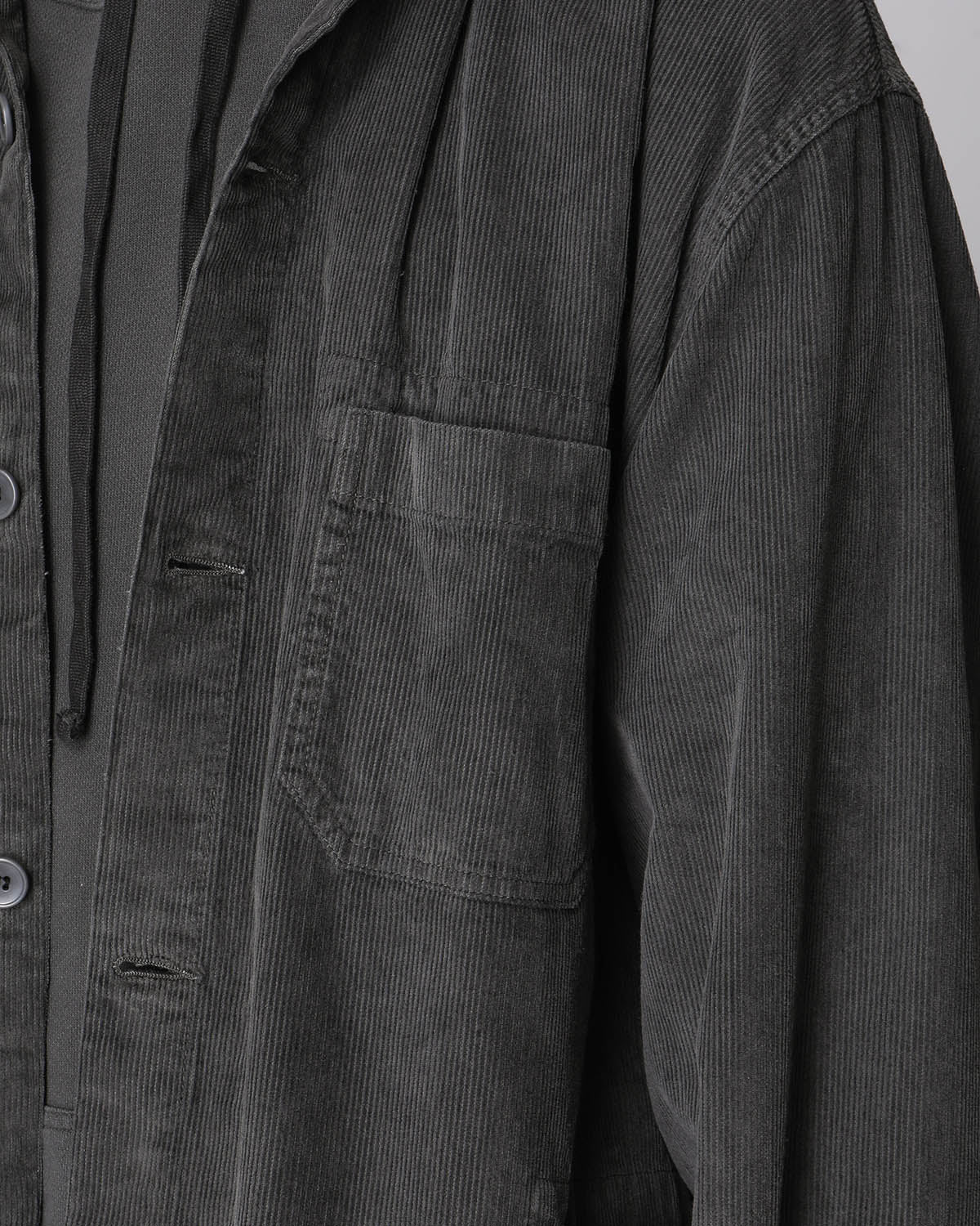 SIDE POCKET JACKET COTTON CORDUROY OVERDYED