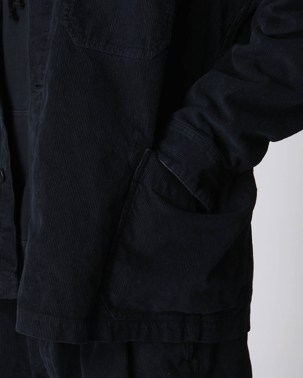 SIDE POCKET JACKET COTTON CORDUROY OVERDYED