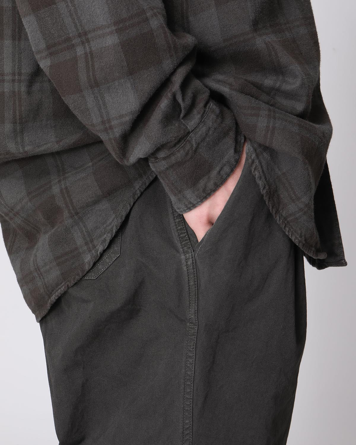 EASY PANTS COTTON WEATHER CLOTH OVERDYED