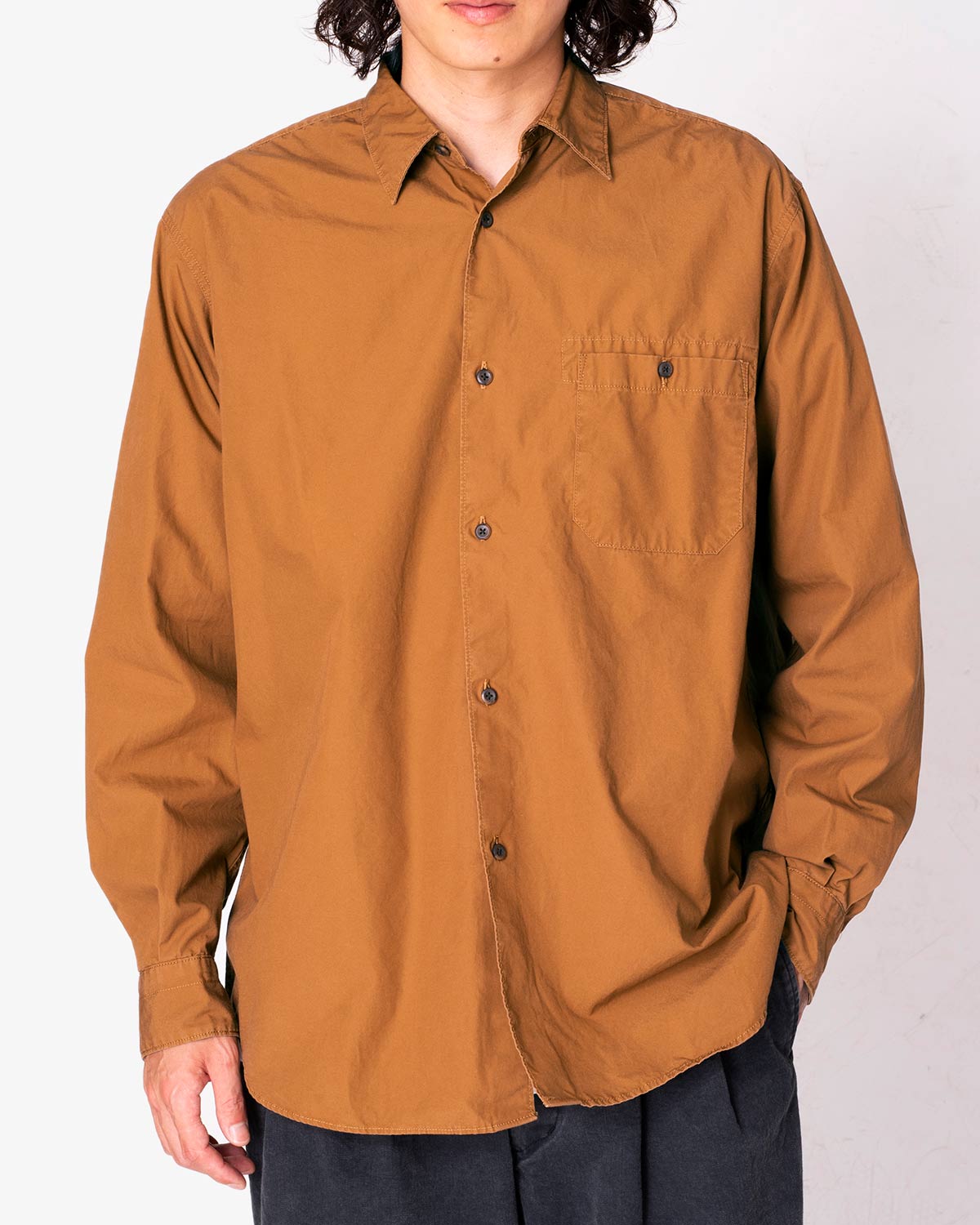 L/S SHIRT COTTON WEATHER CLOTH VINTAGE WASH