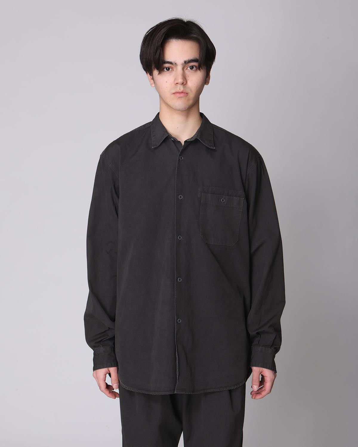 L/S SHIRT COTTON WEATHER CLOTH OVERDYED