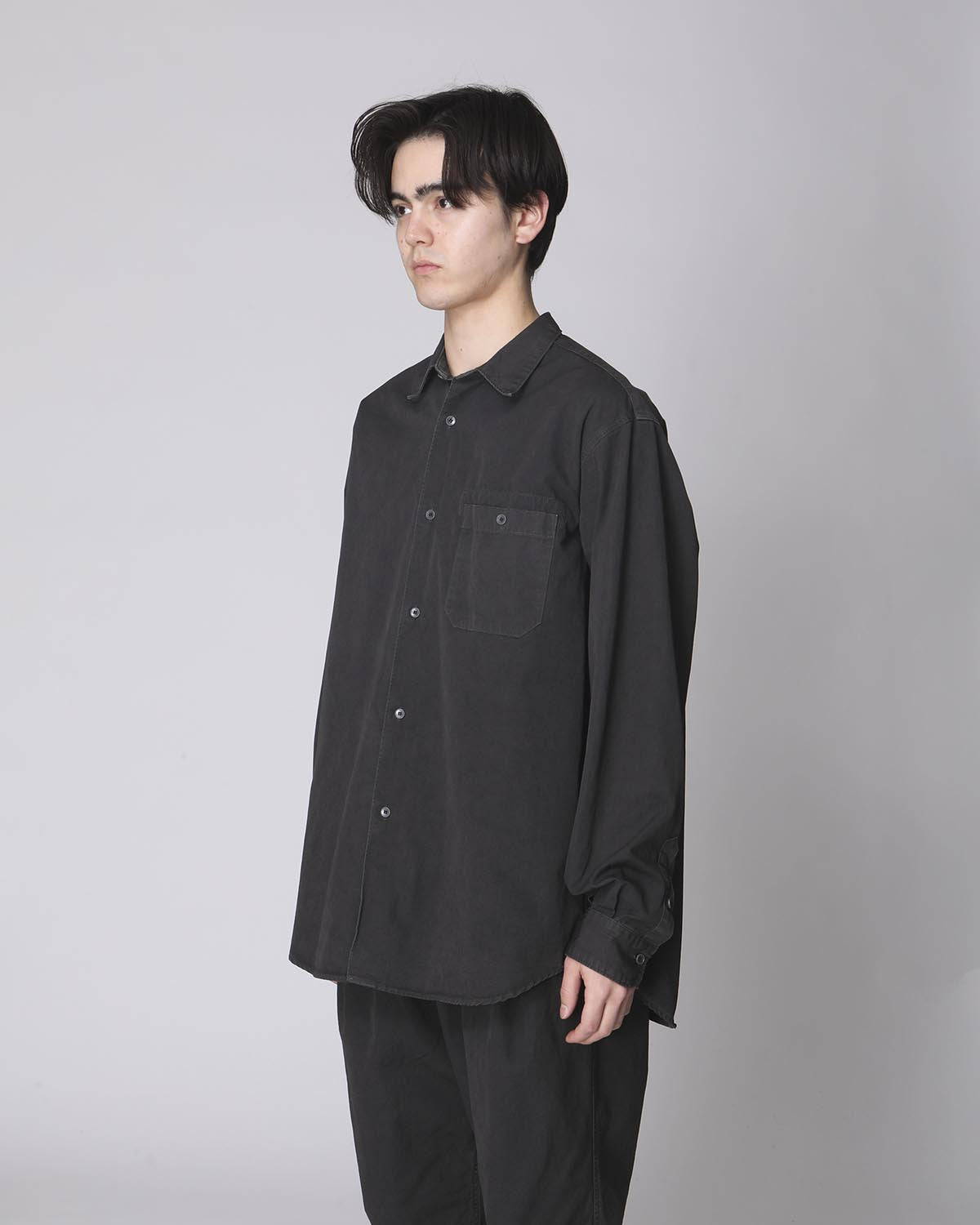 L/S SHIRT COTTON WEATHER CLOTH OVERDYED