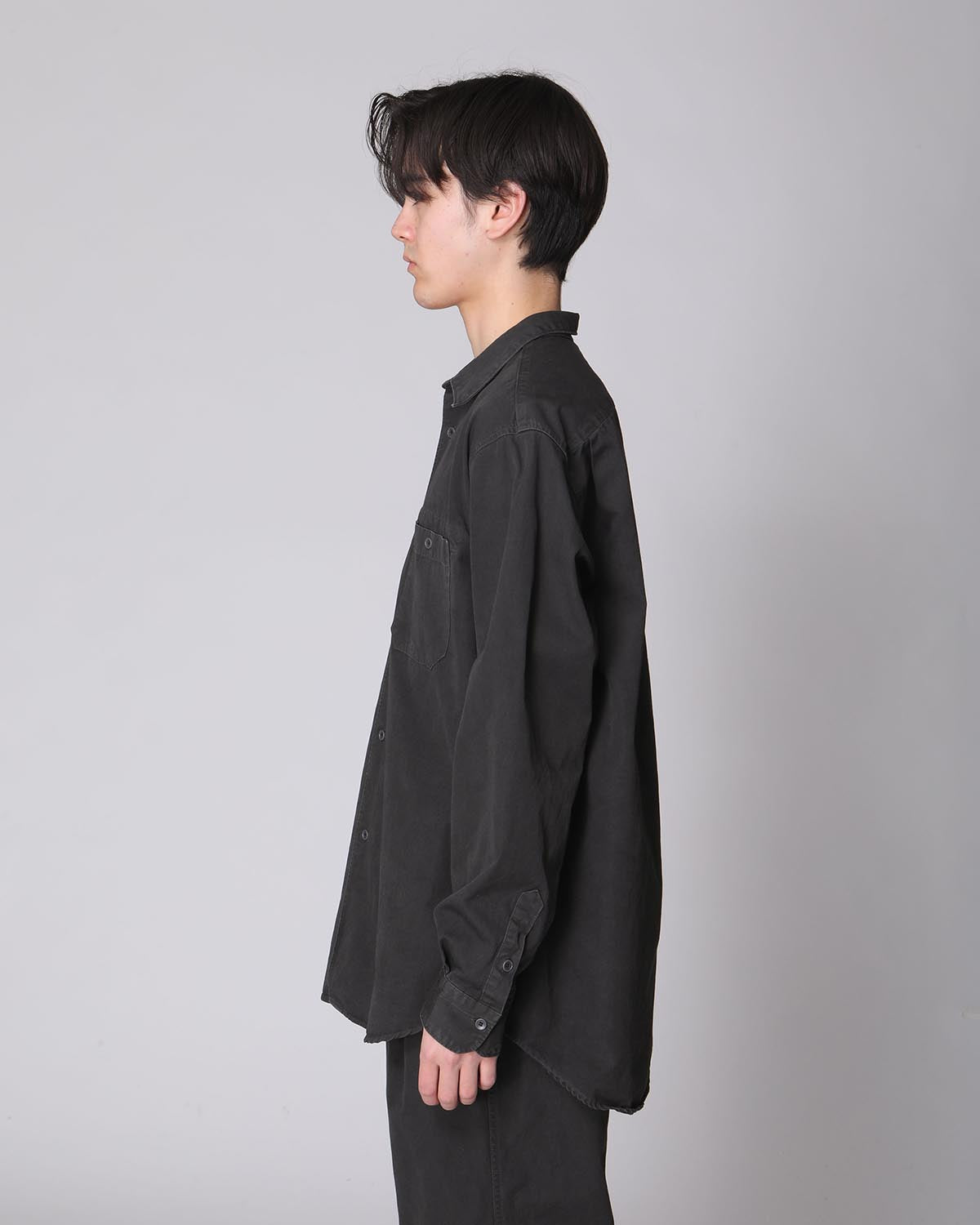 L/S SHIRT COTTON WEATHER CLOTH OVERDYED