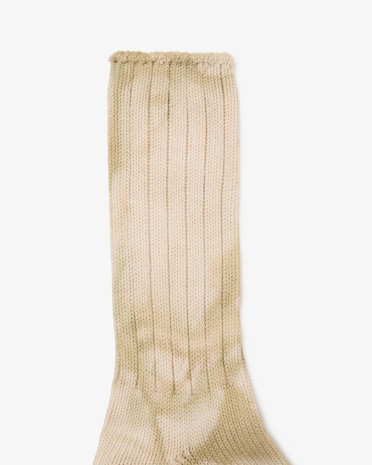 TIE-DYED CREW SOCKS C/N/PU