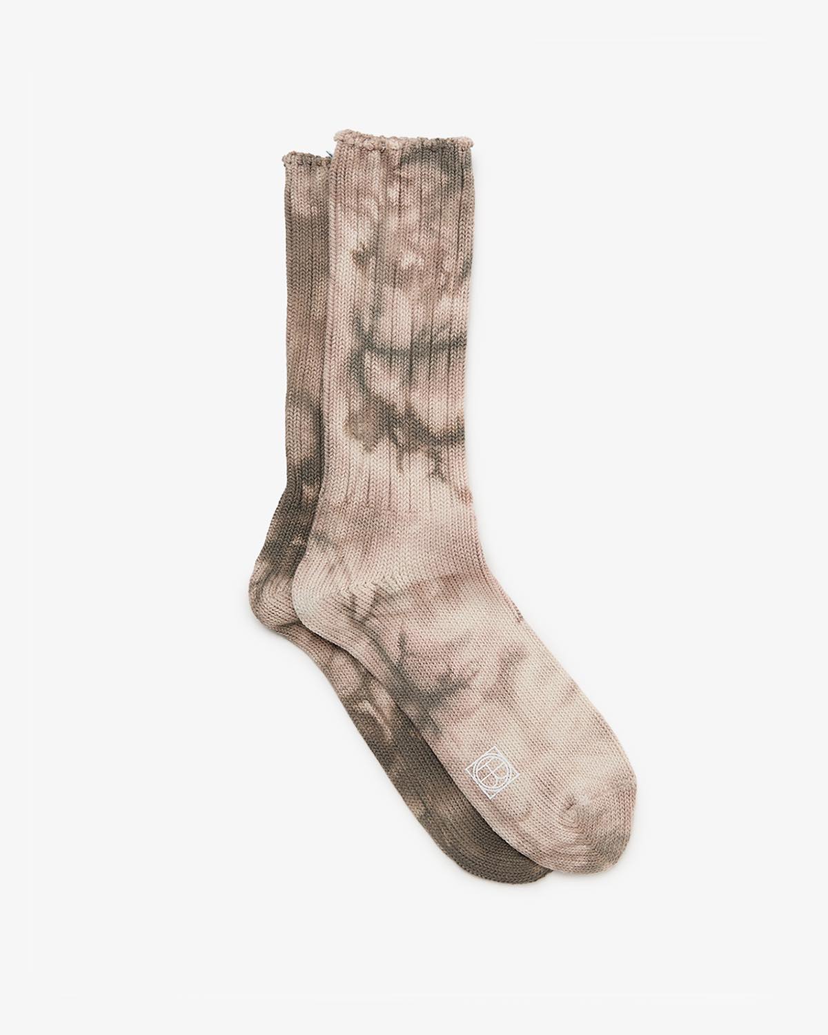 TIE-DYED CREW SOCKS C/N/PU