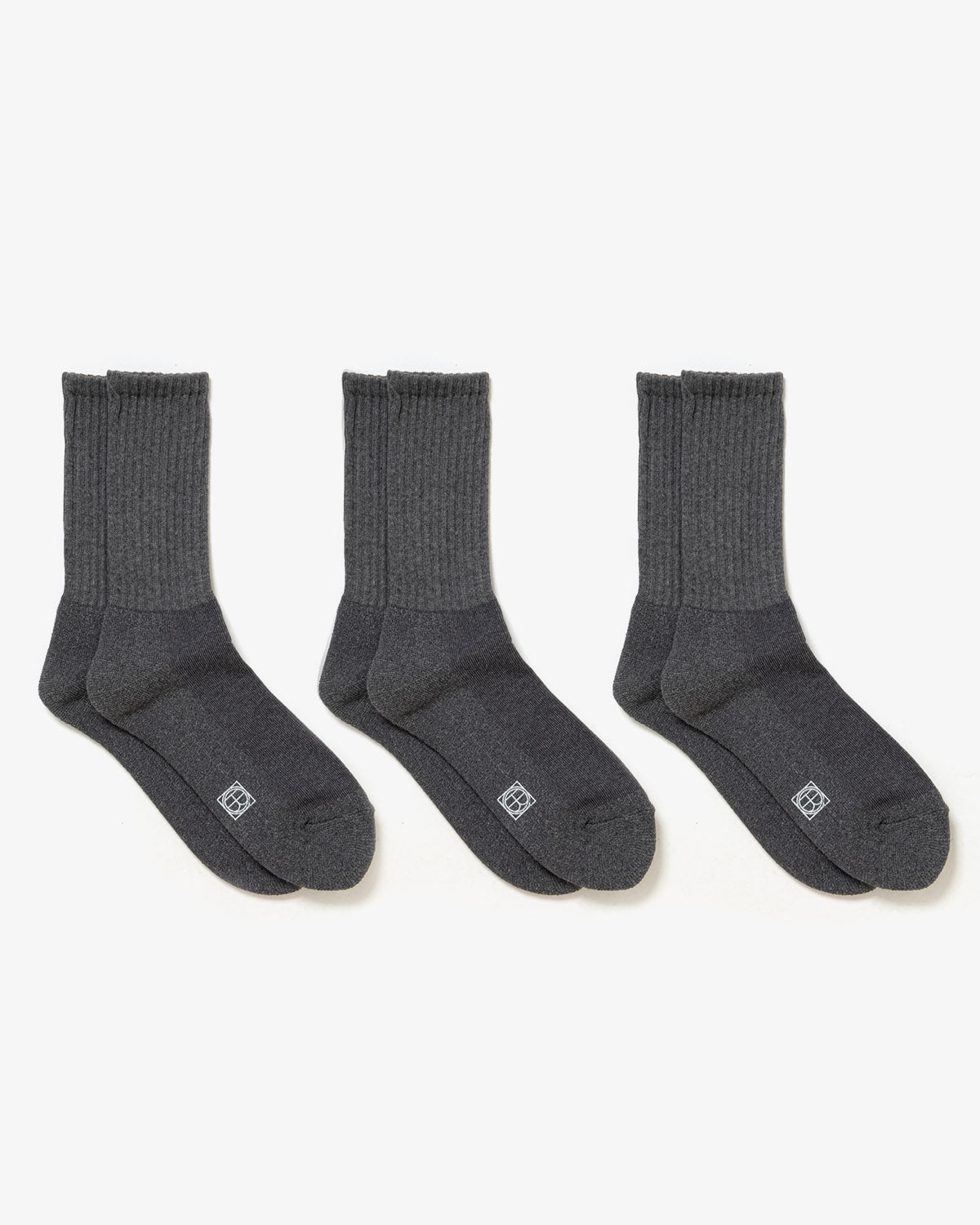 3P PILE CREW SOCKS C/N/P/PU