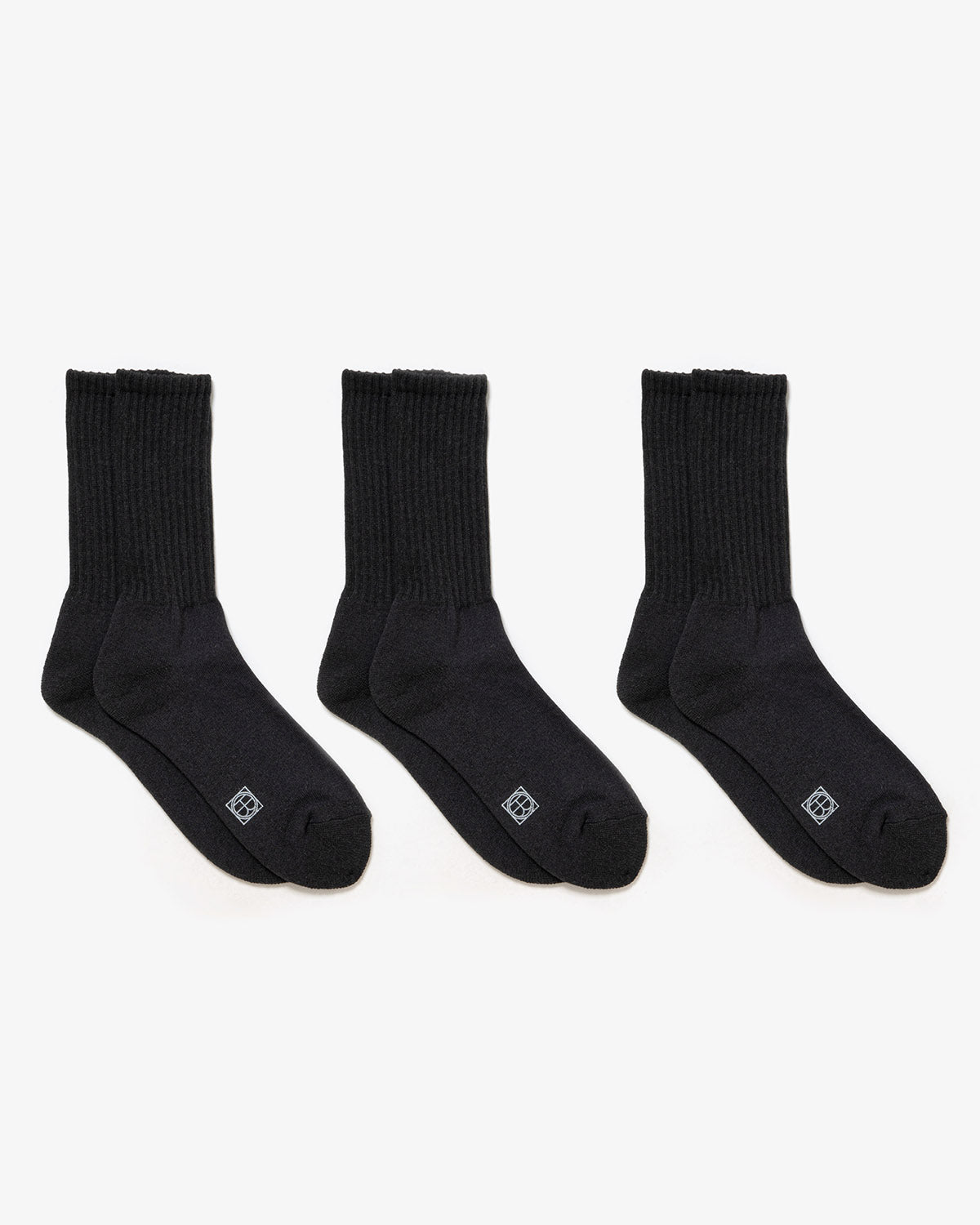 3P PILE CREW SOCKS C/N/P/PU