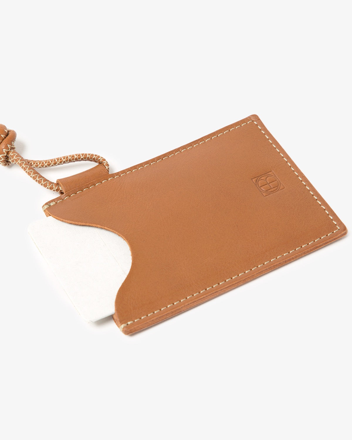 WHIP STITCH CORD CARD CASE COW LEATHER