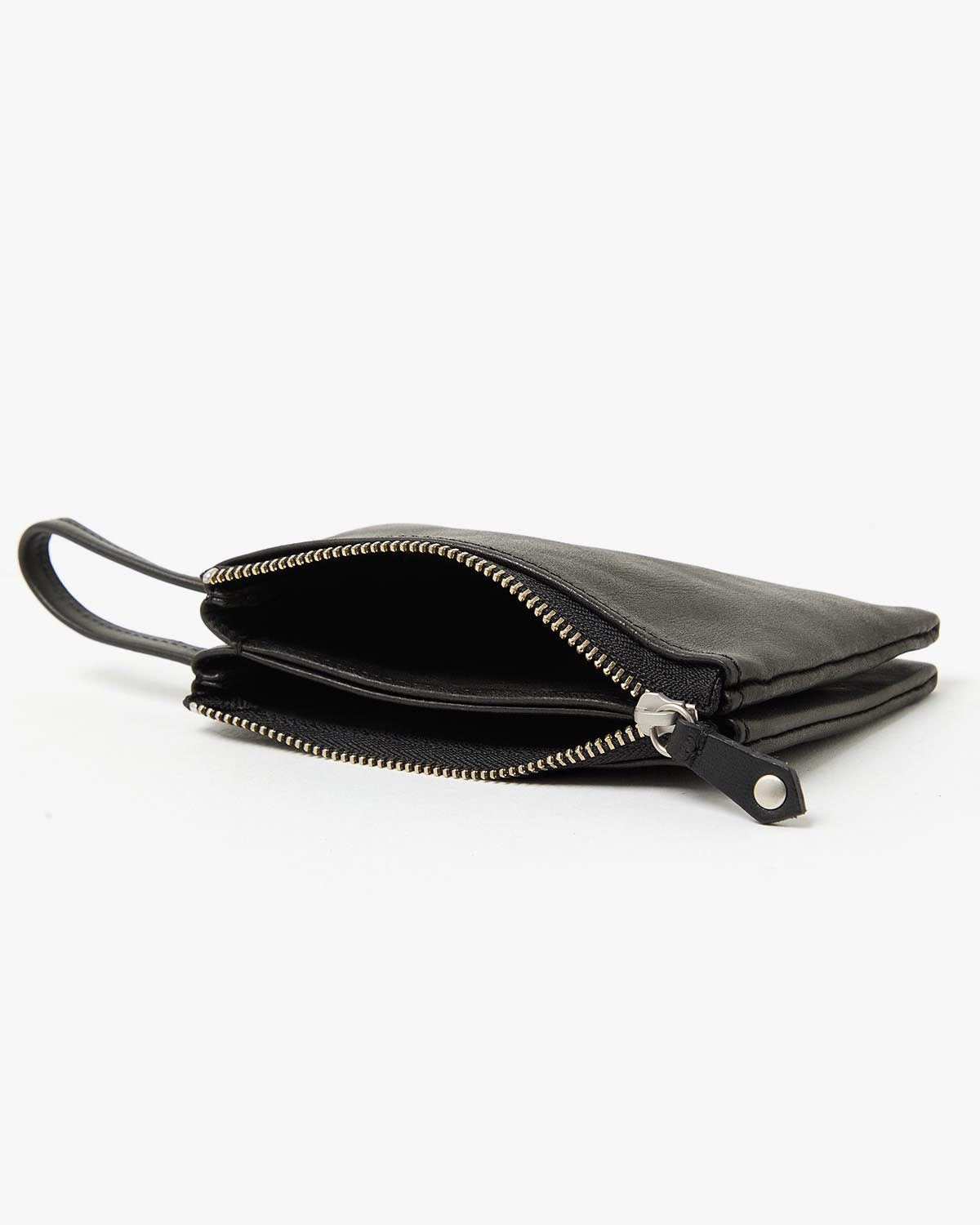 PARTITION ZIP MINI POUCH HORSE LEATHER