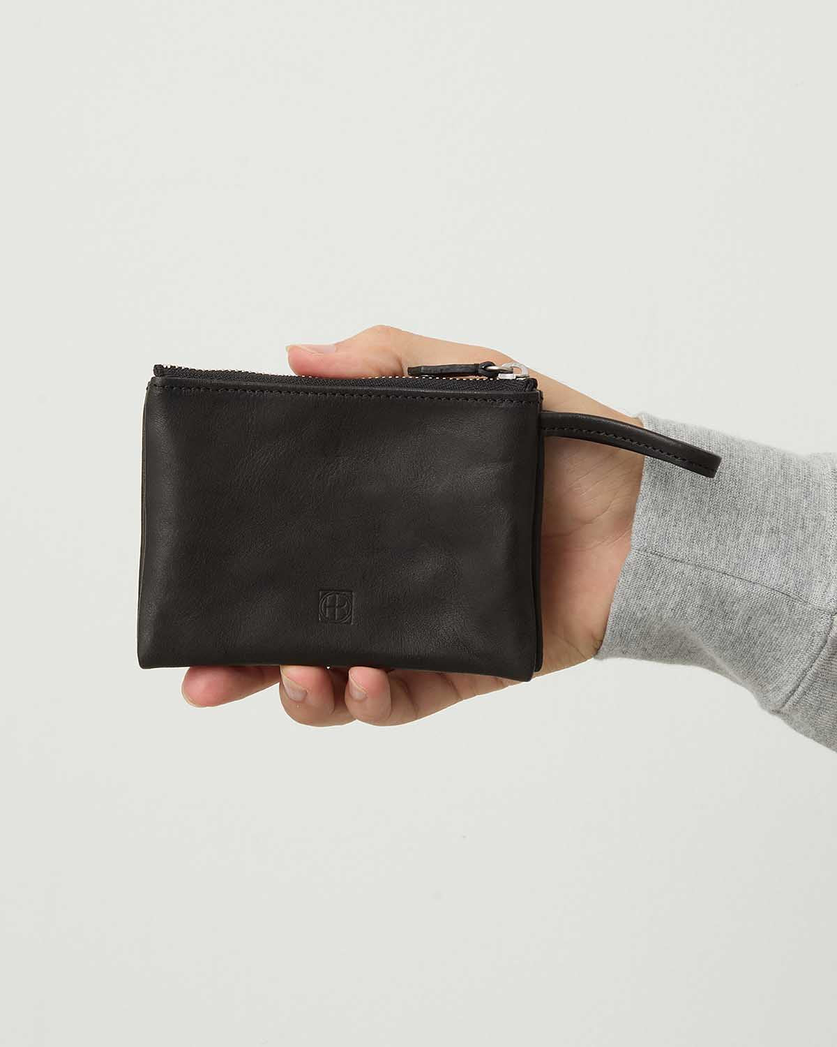 PARTITION ZIP MINI POUCH HORSE LEATHER