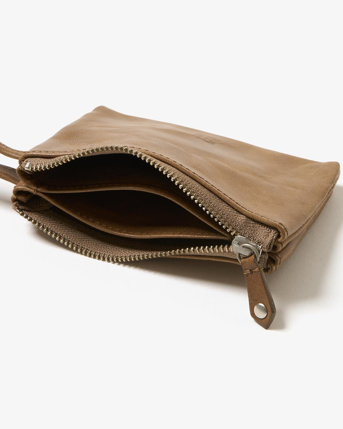 PARTITION ZIP MINI POUCH HORSE LEATHER