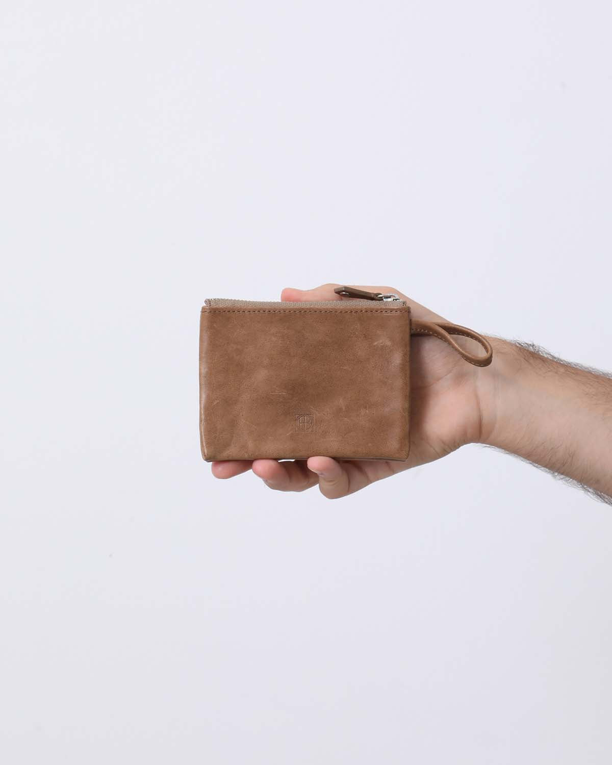 PARTITION ZIP MINI POUCH HORSE LEATHER