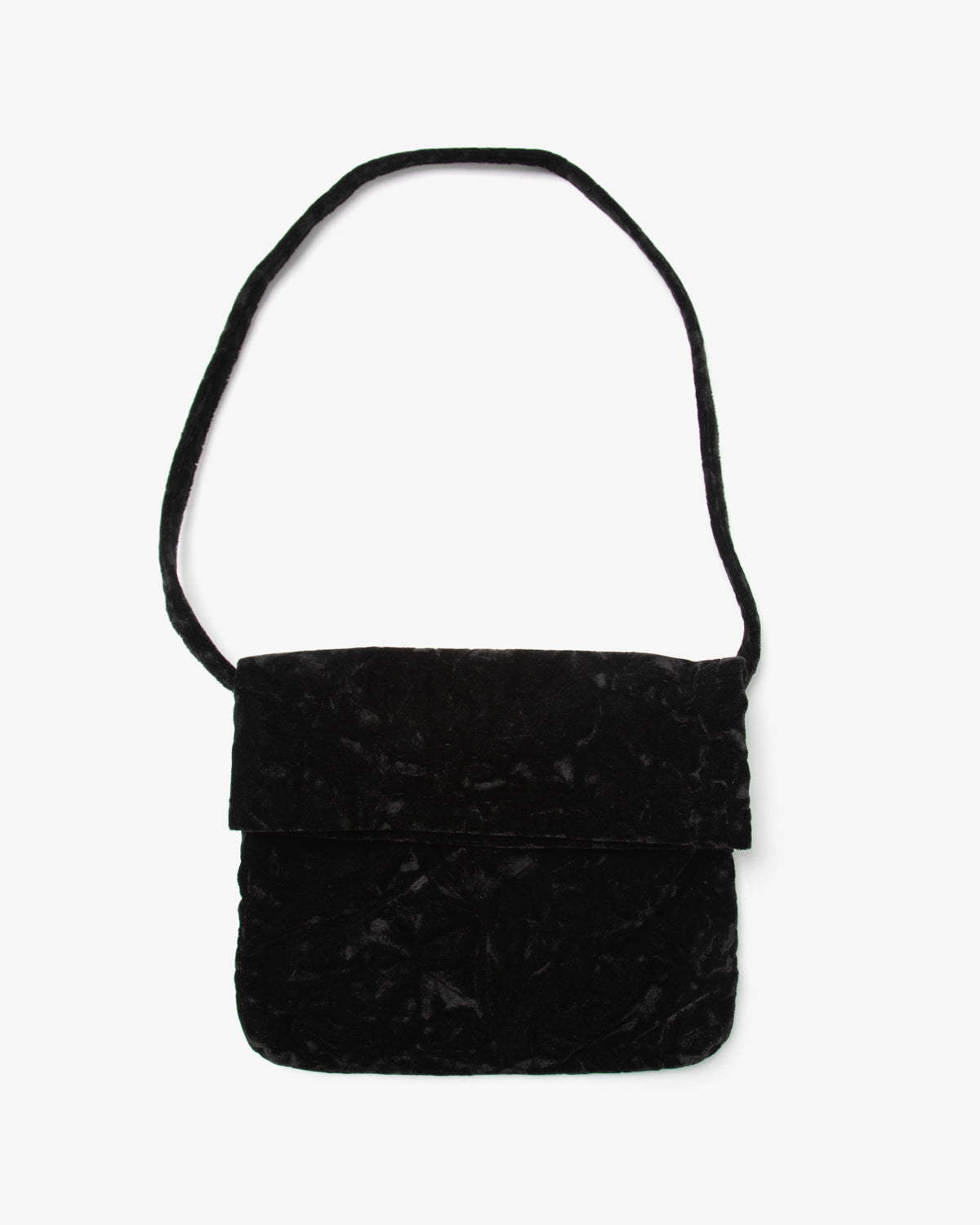 VELVET FLAP SHOULDER BAG