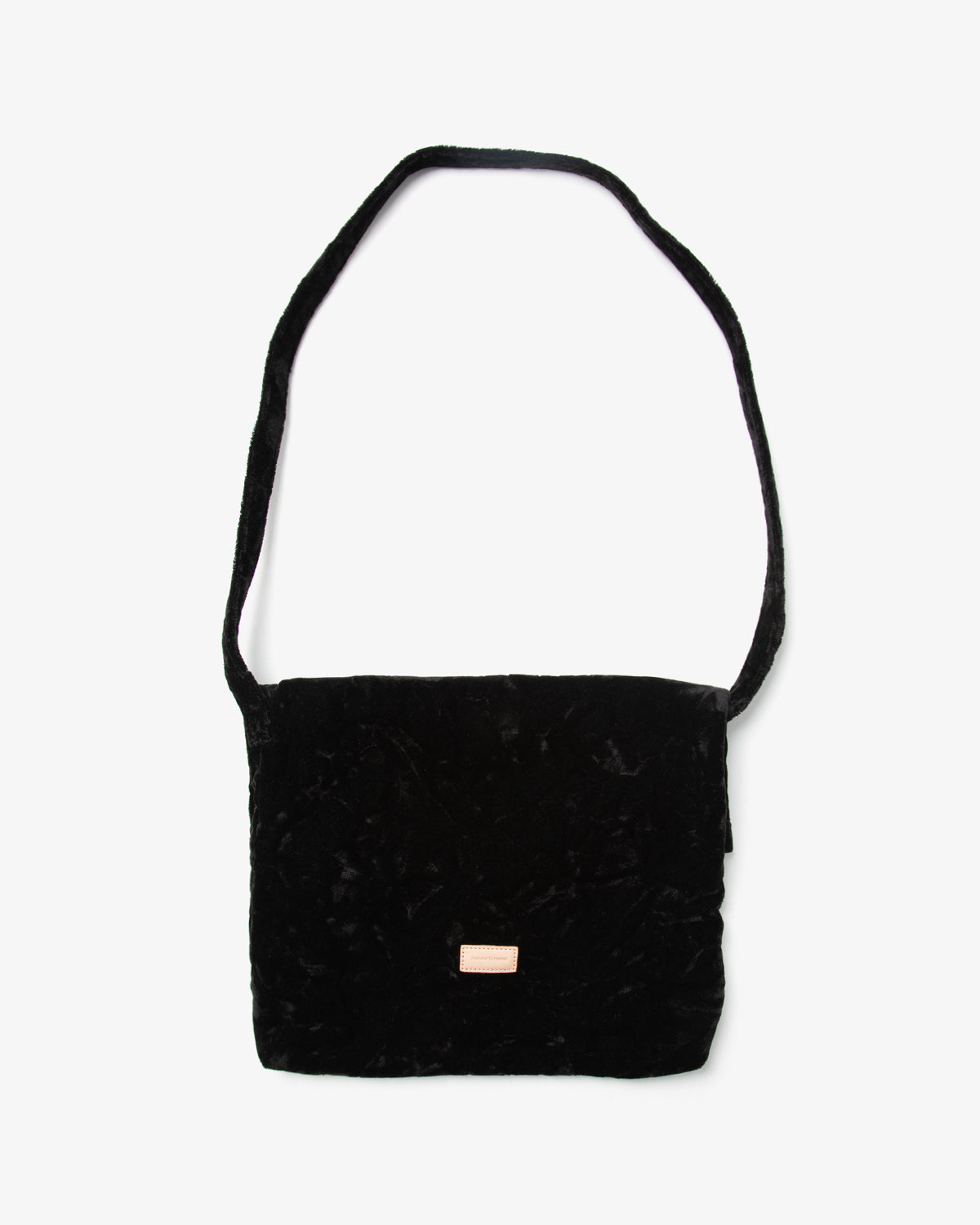 VELVET FLAP SHOULDER BAG