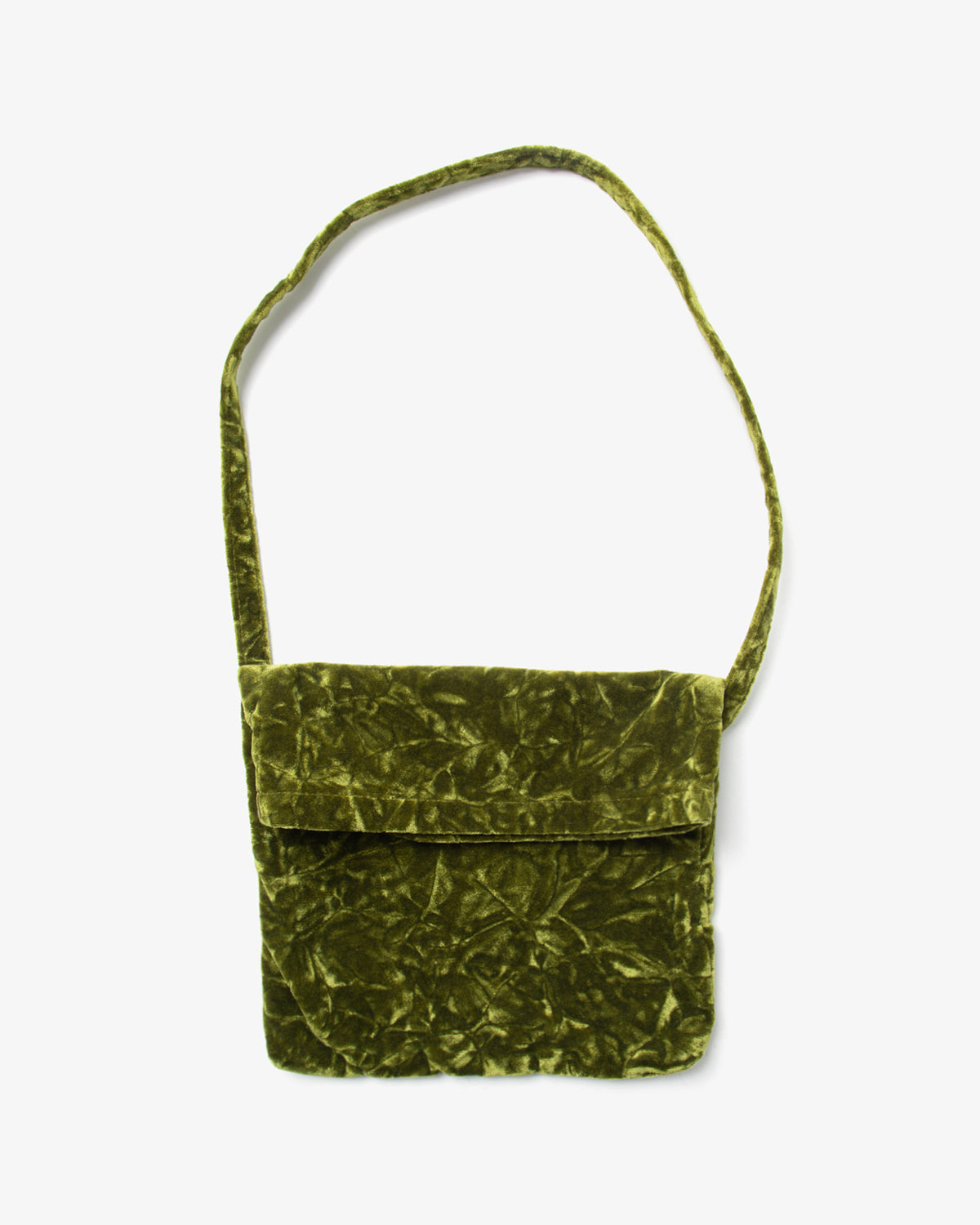 VELVET FLAP SHOULDER BAG