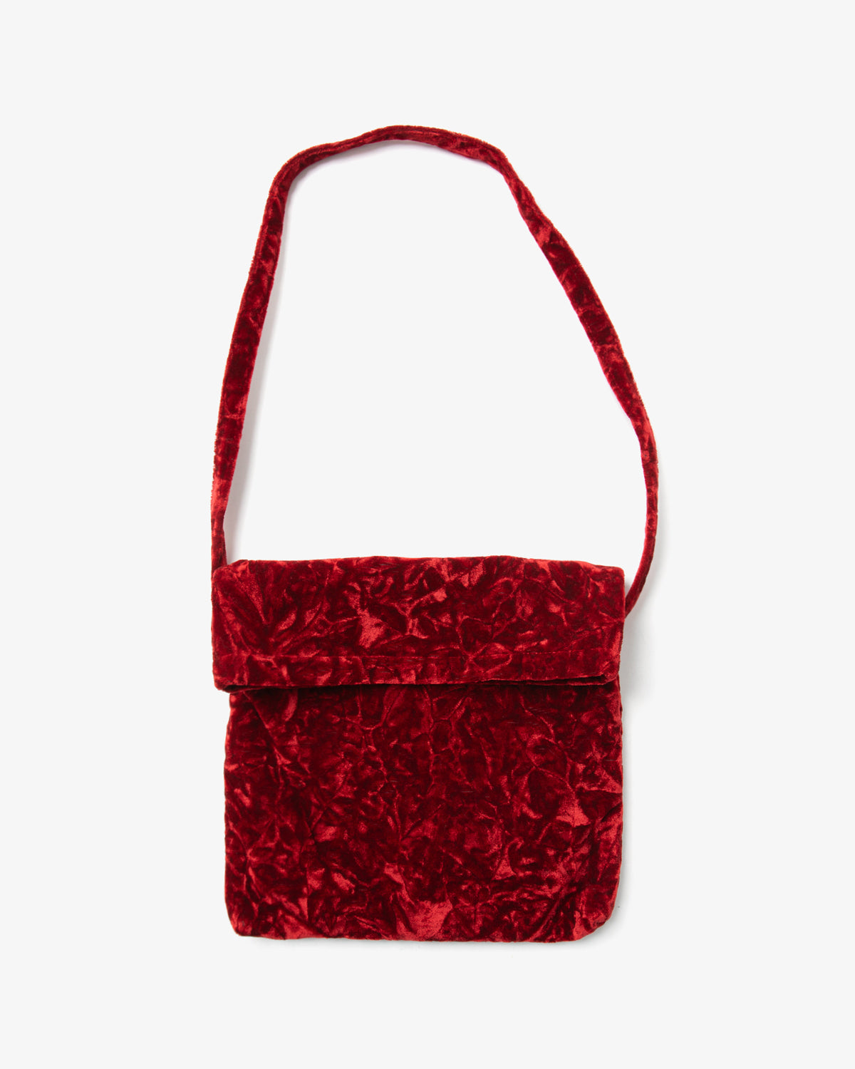 VELVET FLAP SHOULDER BAG