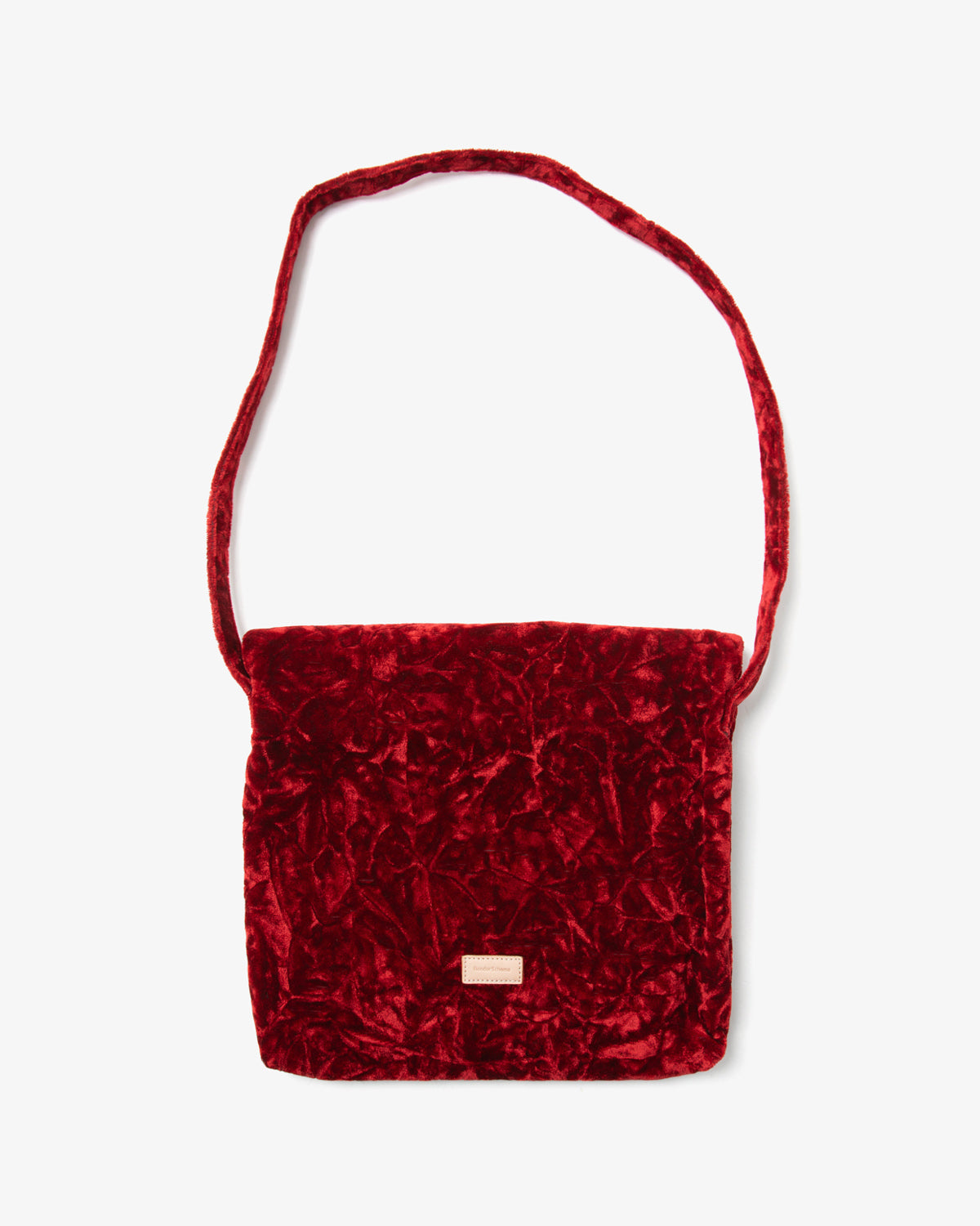 VELVET FLAP SHOULDER BAG
