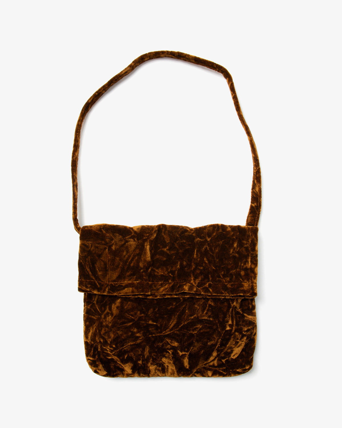 VELVET FLAP SHOULDER BAG