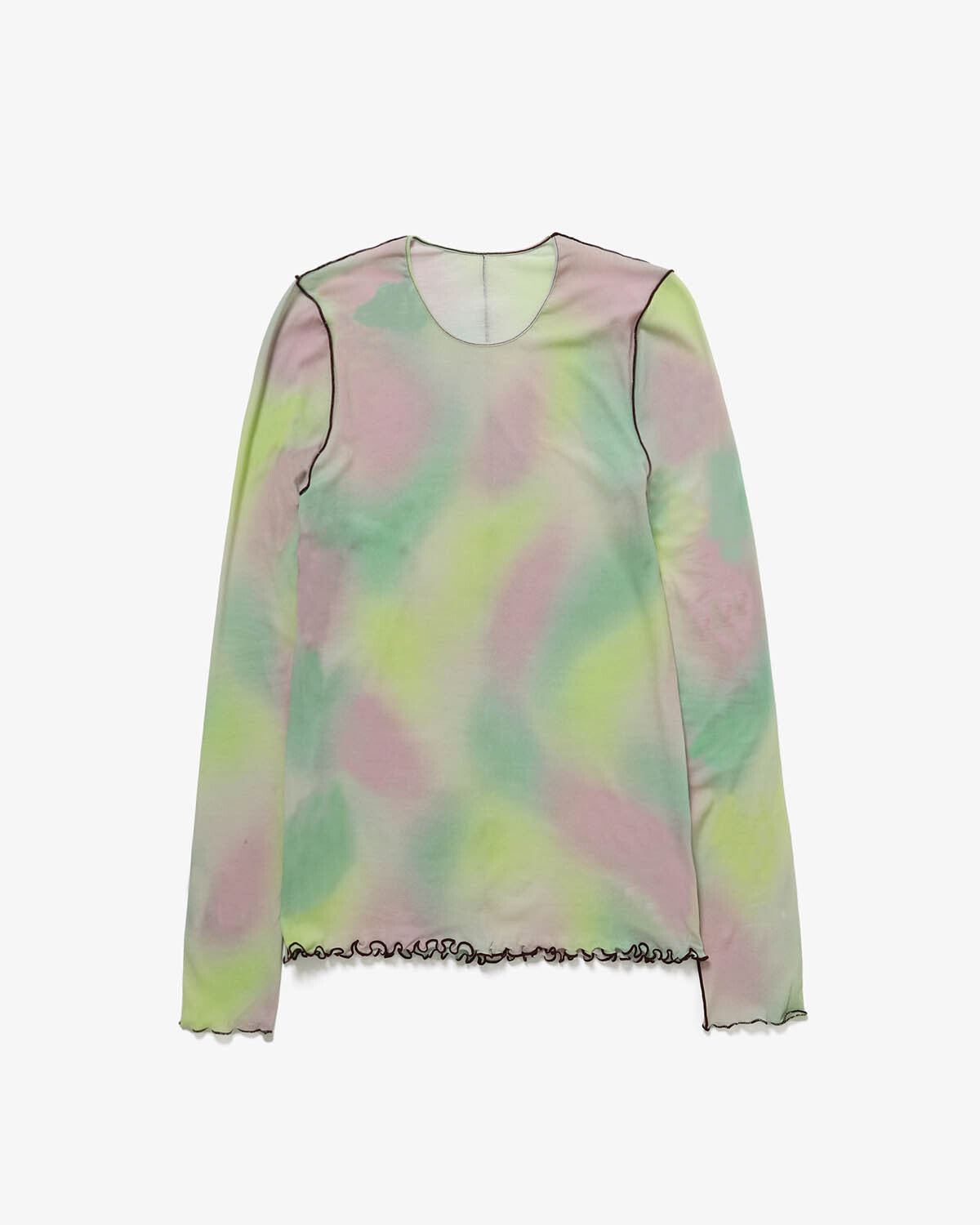 BLUR-PAINTED PRINT RIB LS PO