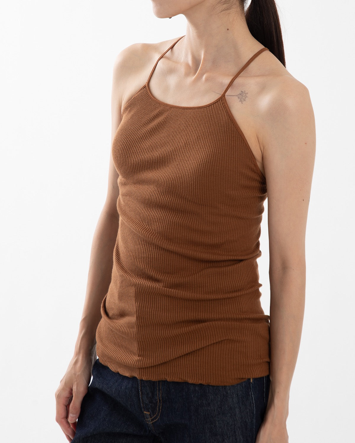 WOOL RIB BRA CAMISOLE