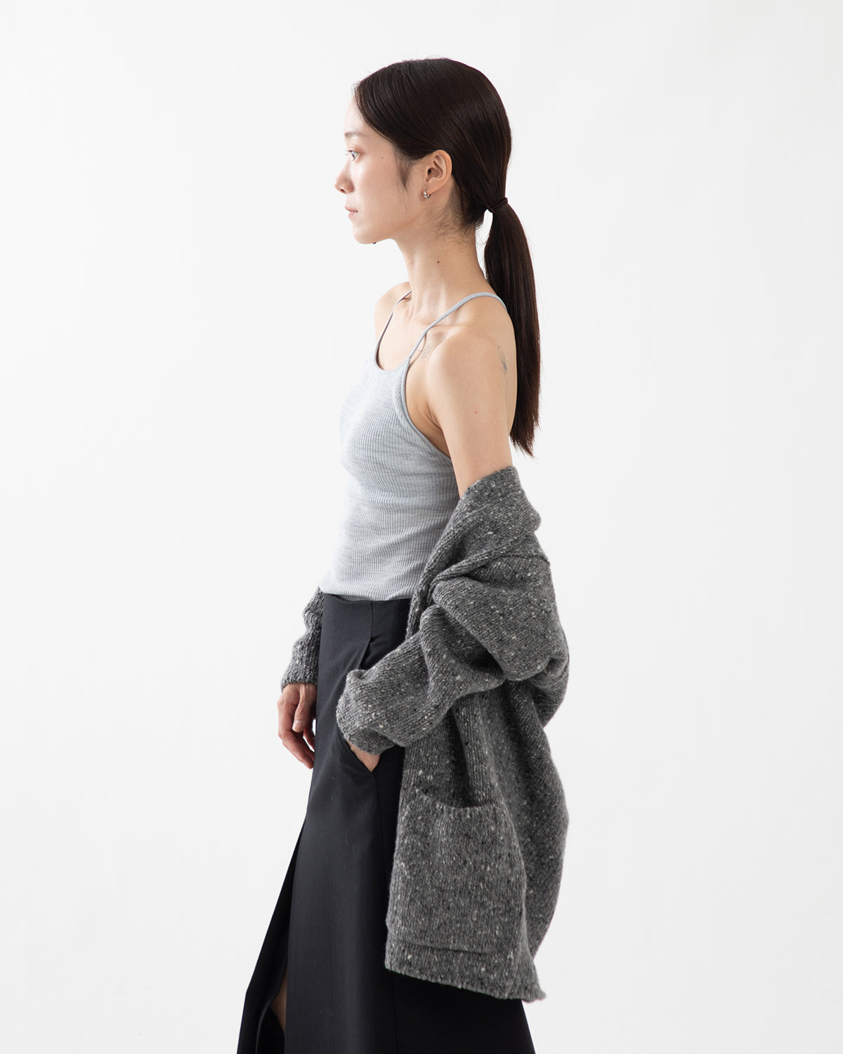 WOOL RIB BRA CAMISOLE