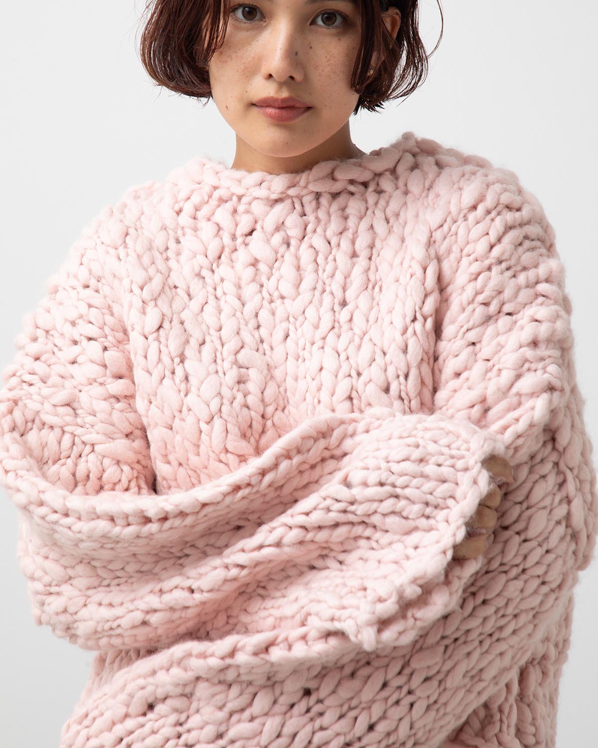 HAND-KNITTED LS SWEATER