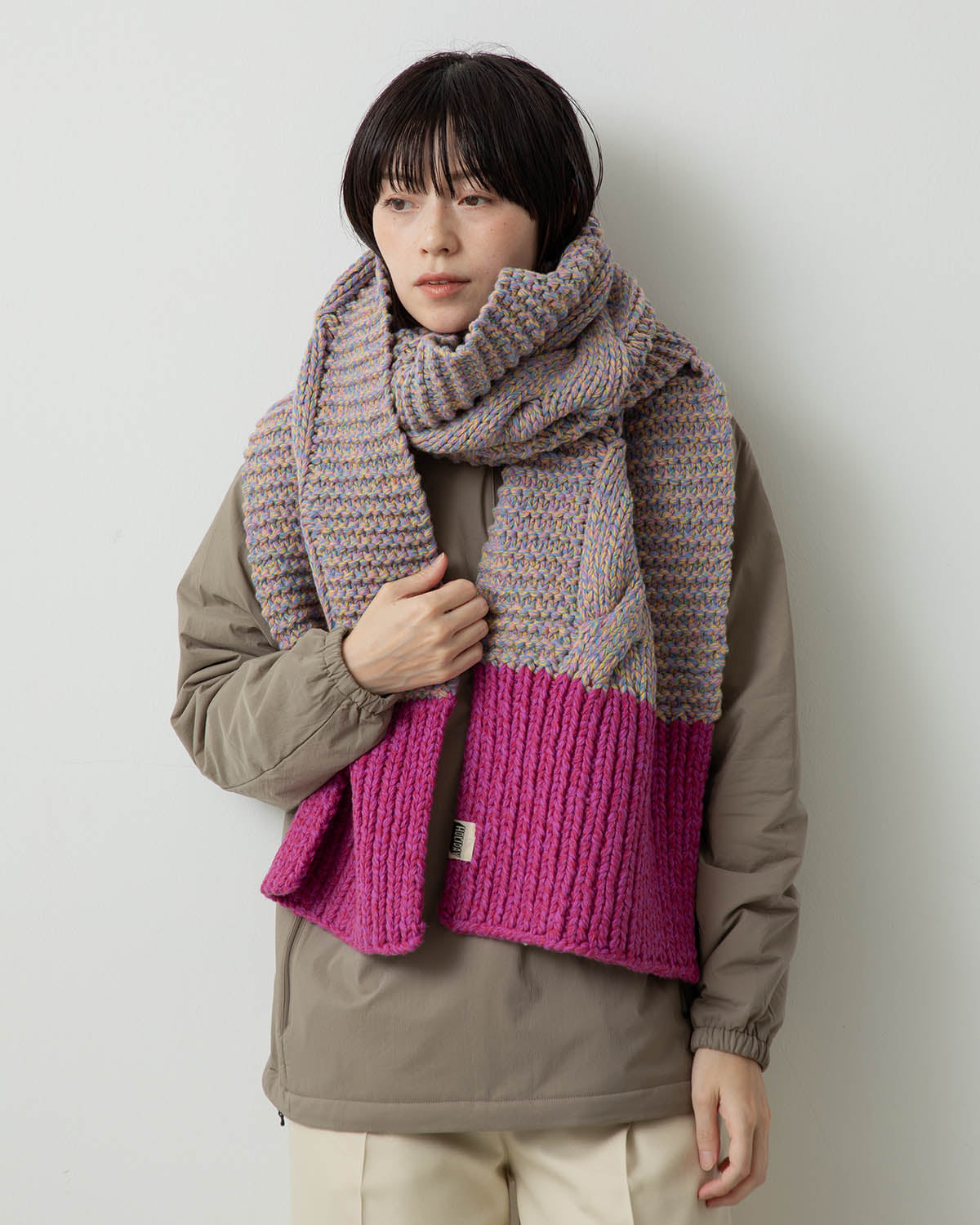 CABLEKNIT LONG MUFFLER