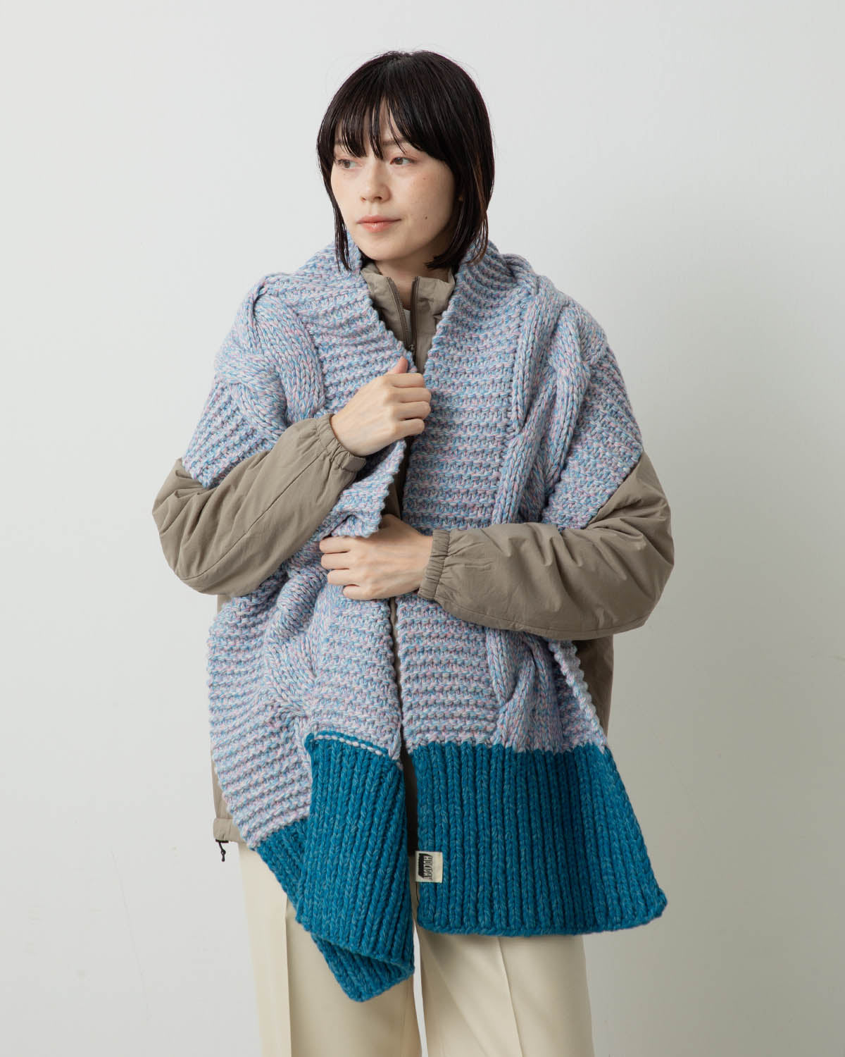 CABLEKNIT LONG MUFFLER